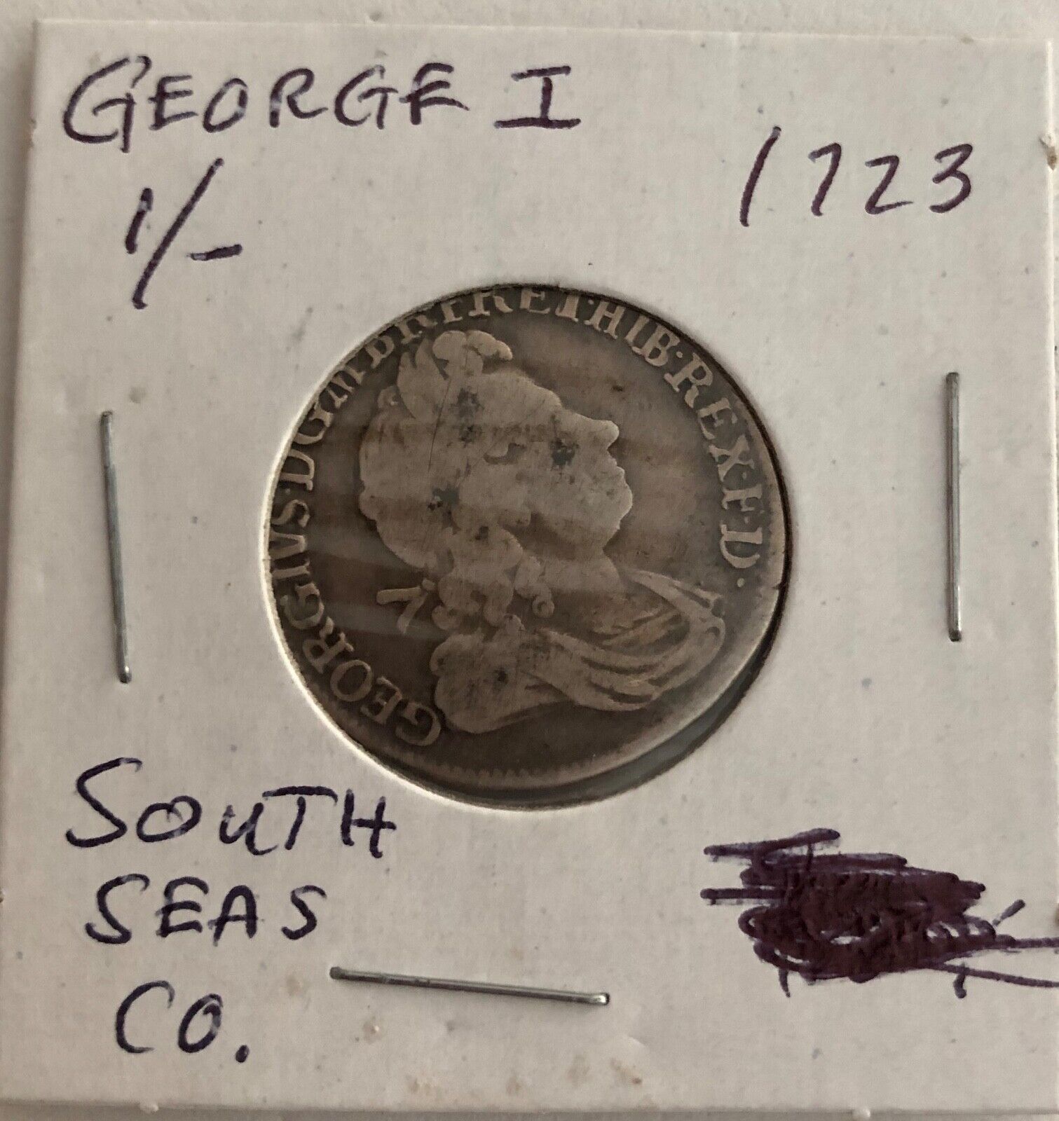 1723- GREAT BRITAIN GEORGE I SOUTH SEAS COMPANY ISSUE