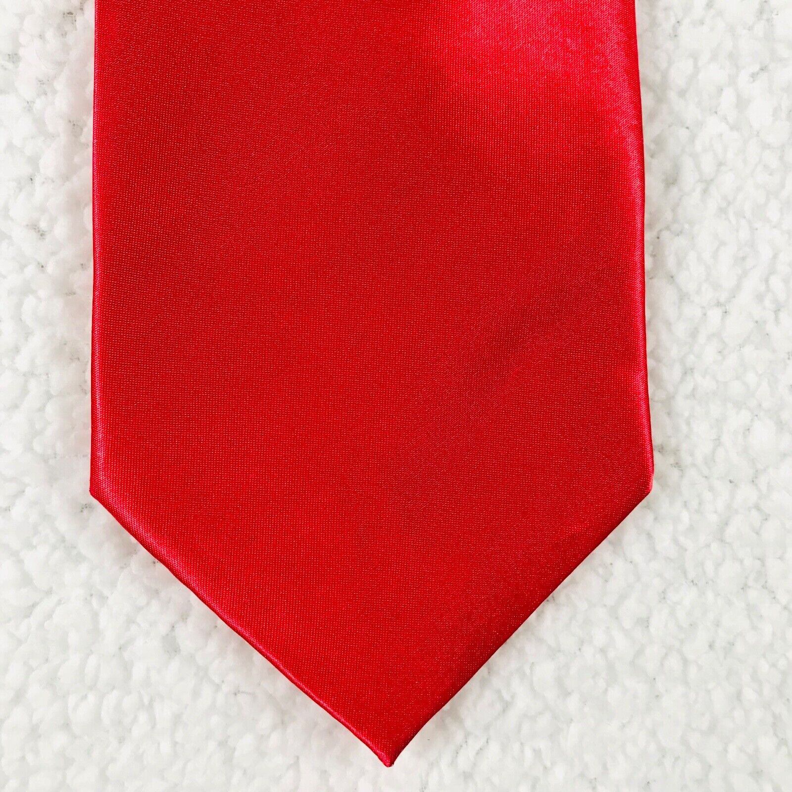 Fratello Men\'s Dress Tie Solid Red Neck Tie Necktie Wedding  Formal - 1047