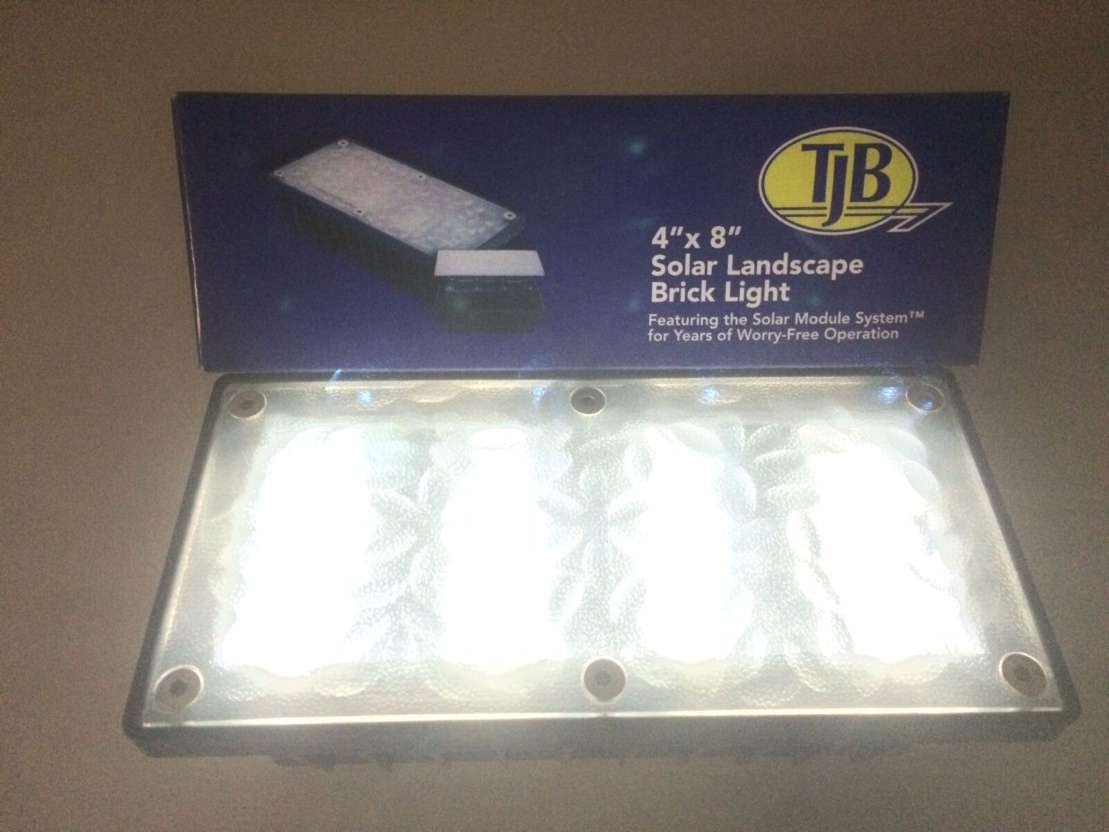 4 inch x 8 inch Solar Brick Paver Landscape Lights for Walks, Patios, Driveways 
