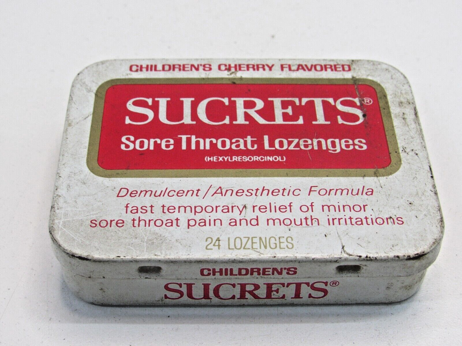 Vintage Sucrets Tin for Children Made in USA Beecham Products Empty 1970’s #GG