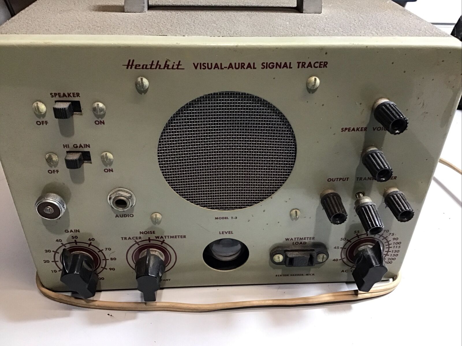 Heathkit T-3 Visual Aural Signal Tracer  (Untested, As-Is) Vintage