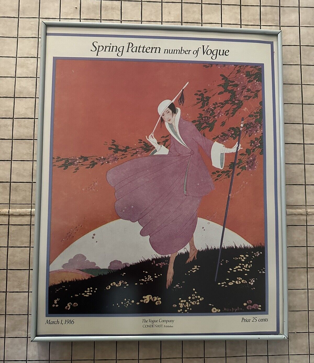 Vogue Magazine ~ March 1, 1916~ Helen Dryden Spring Pattern Number Glass 11x14”
