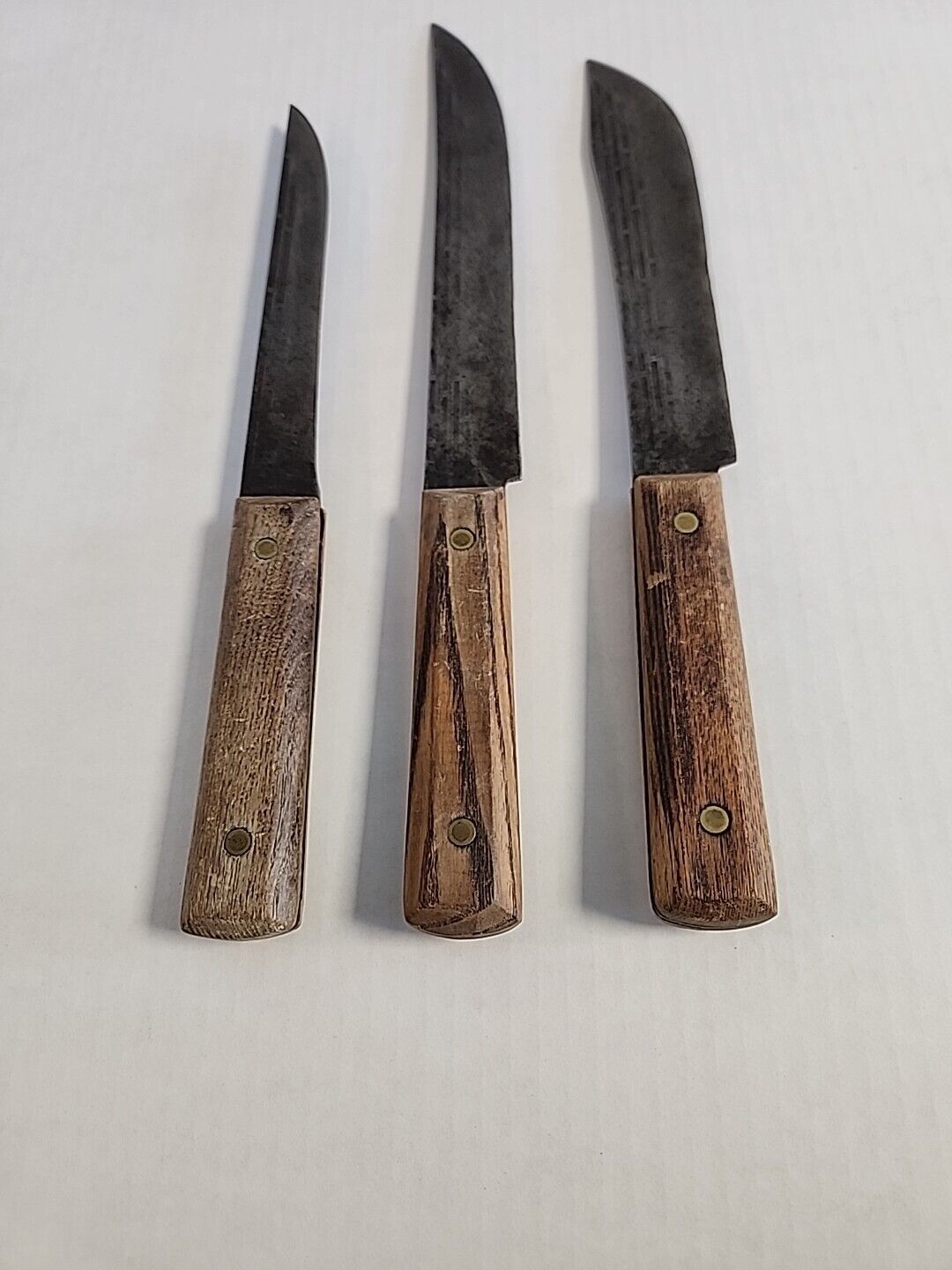 Vintage Forgecraft HI CARBON Steel Butcher Knife SET 6