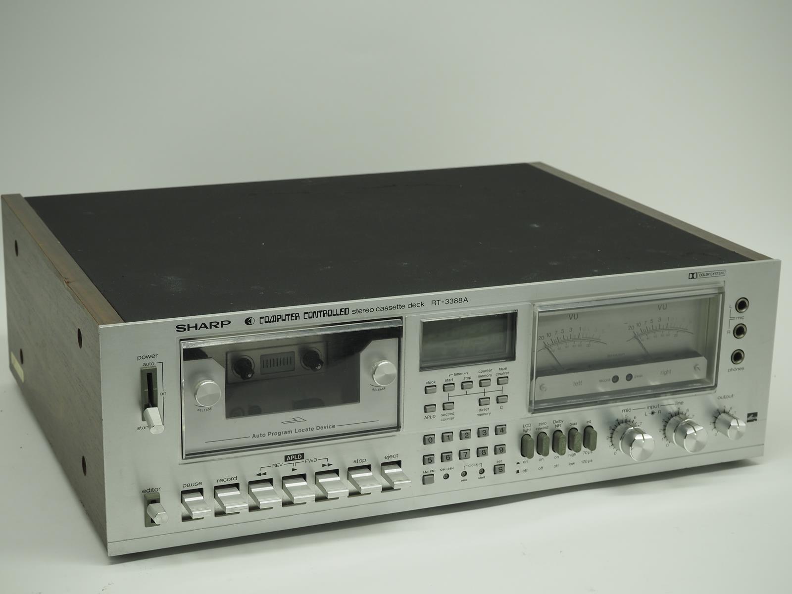 Vintage SHARP RT-3388A Cassette Tape Deck Player *For Parts/Repair* 