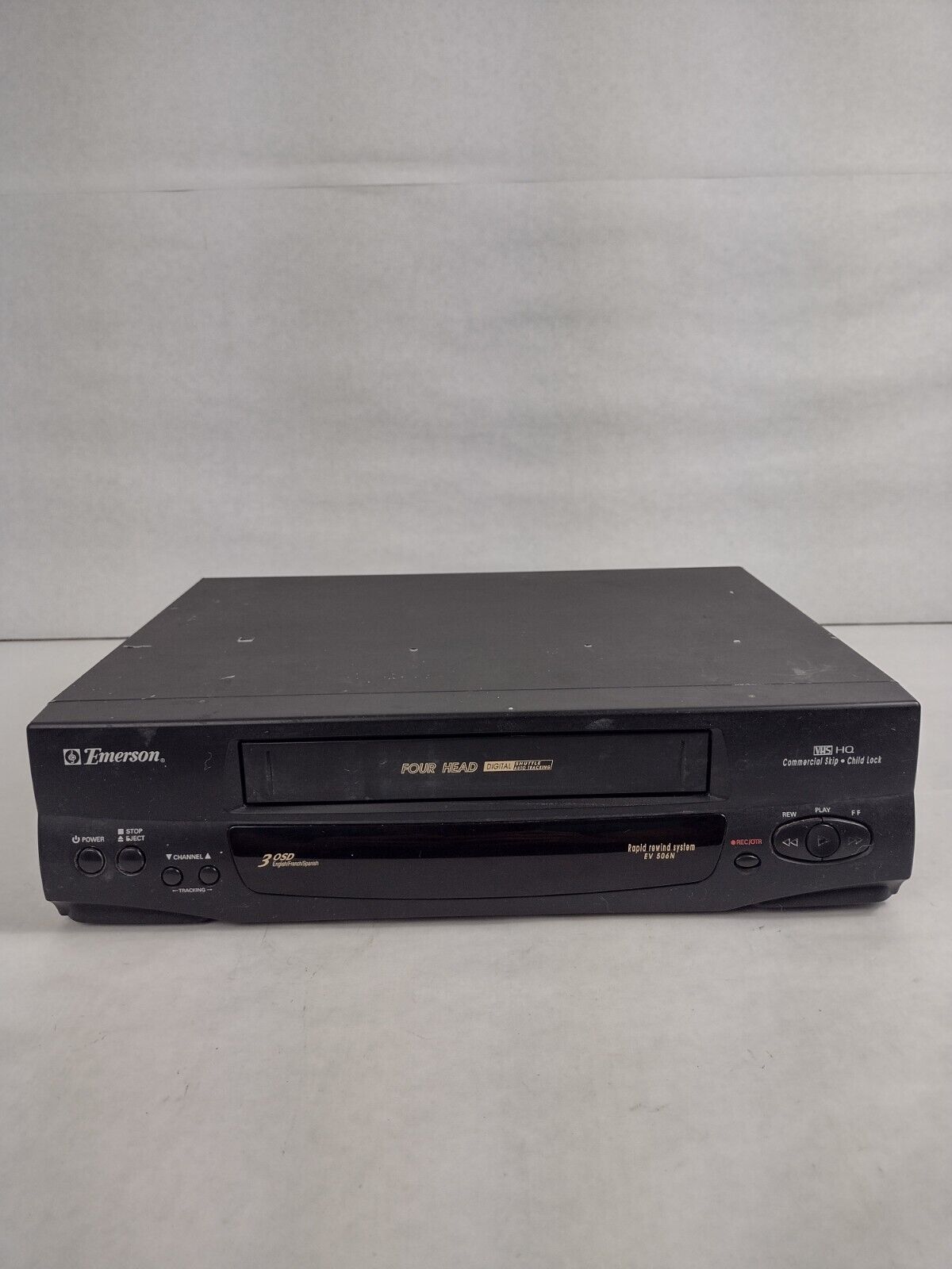 Emerson EV506N VCR VHS Recorder Player NO REMOTE Tested Works