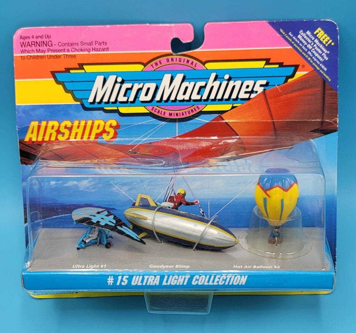 Vintage 1993 Galoob Micro Machines Airships #15 Ultra Light Collection Goodyear