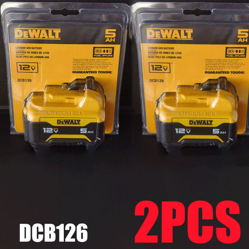 2 PACK DeWalt DCB126 5.0AH 12V Battery BRAND-NEW Sealed Package