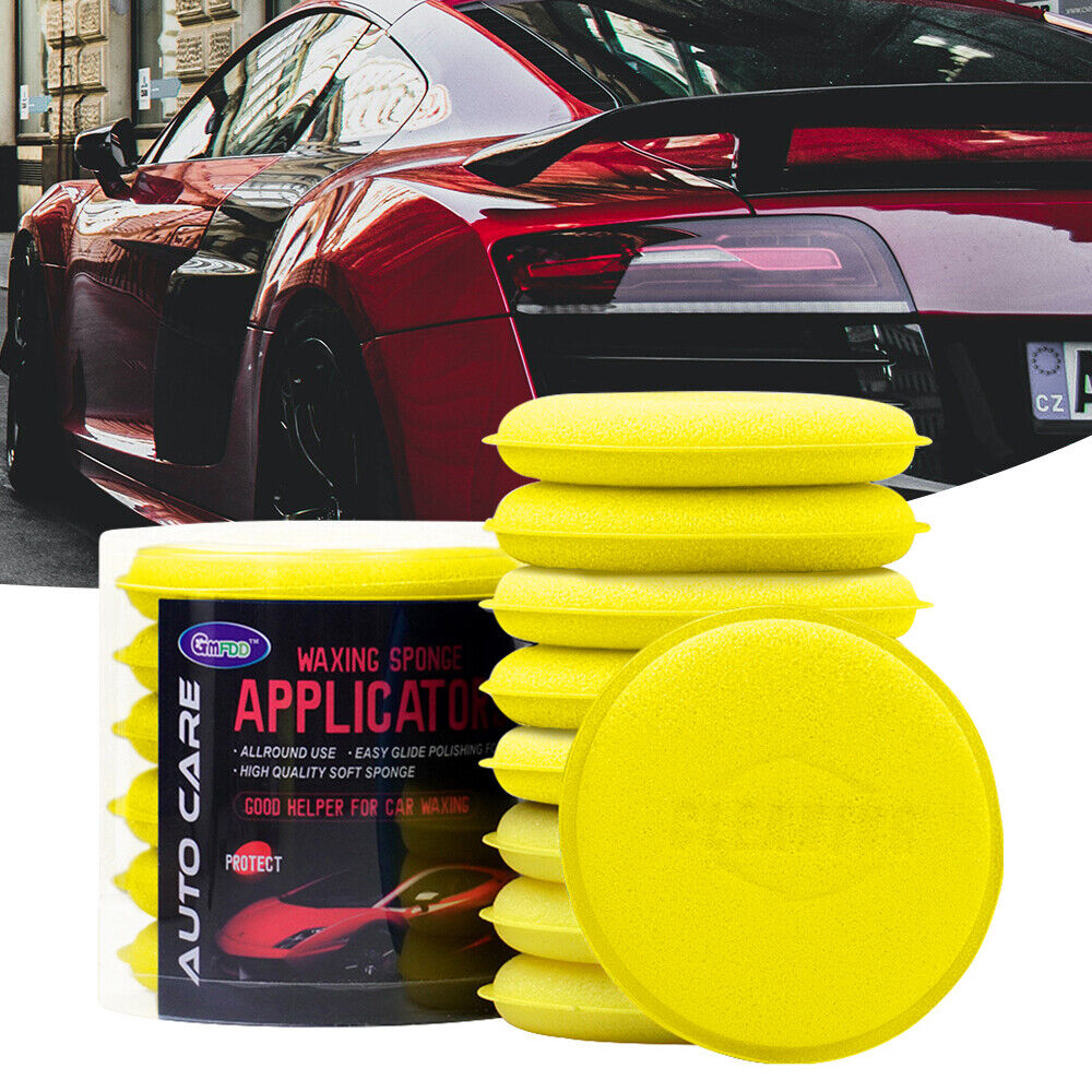 12Pcs Super Soft Cleaning Pad Car Waxing Polishing Foam Sponge Waxing Applicator