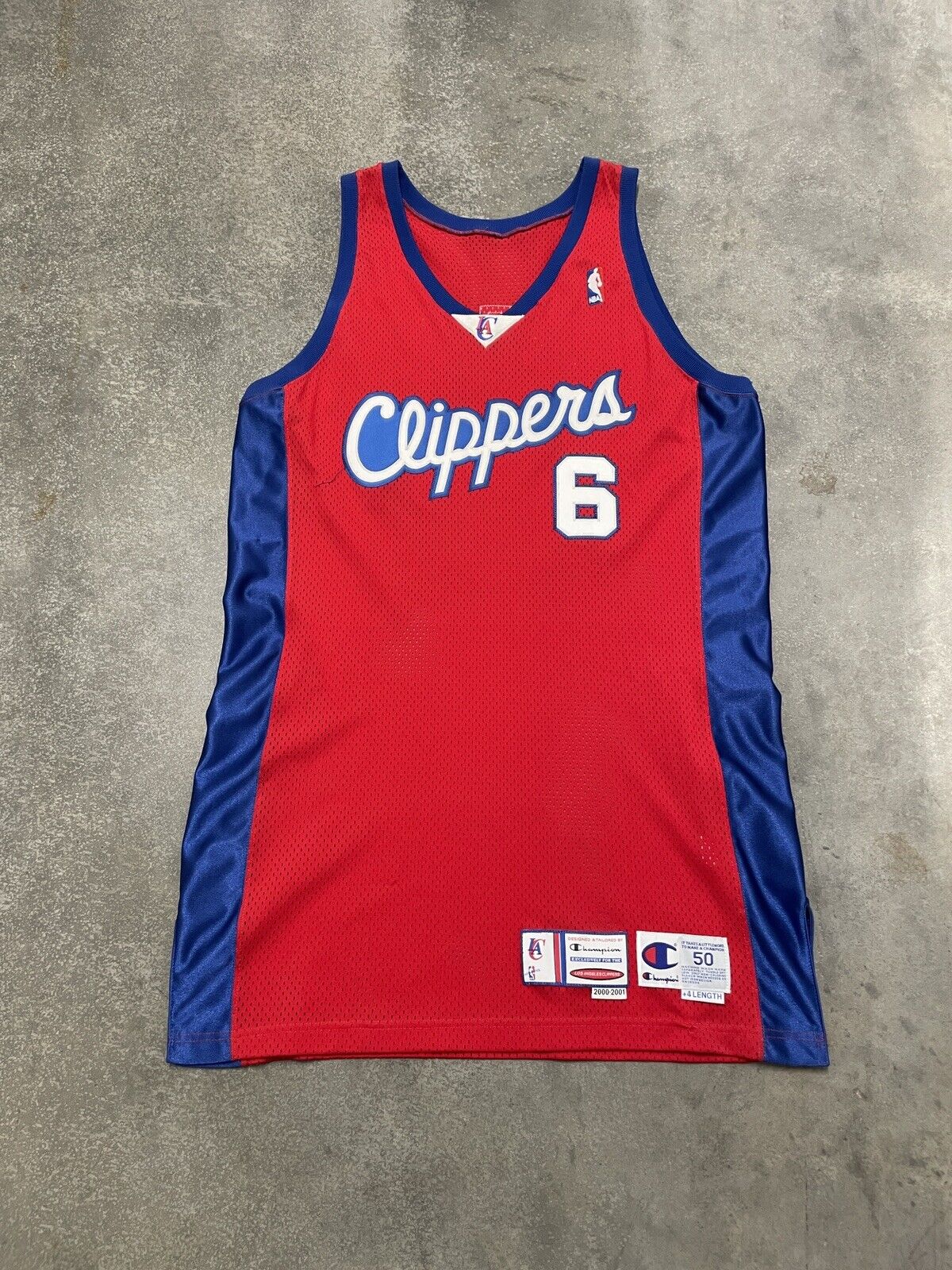 Champion LA Clippers Pro Cut Jersey Authentic NBA Basketball Rare Stitch USA
