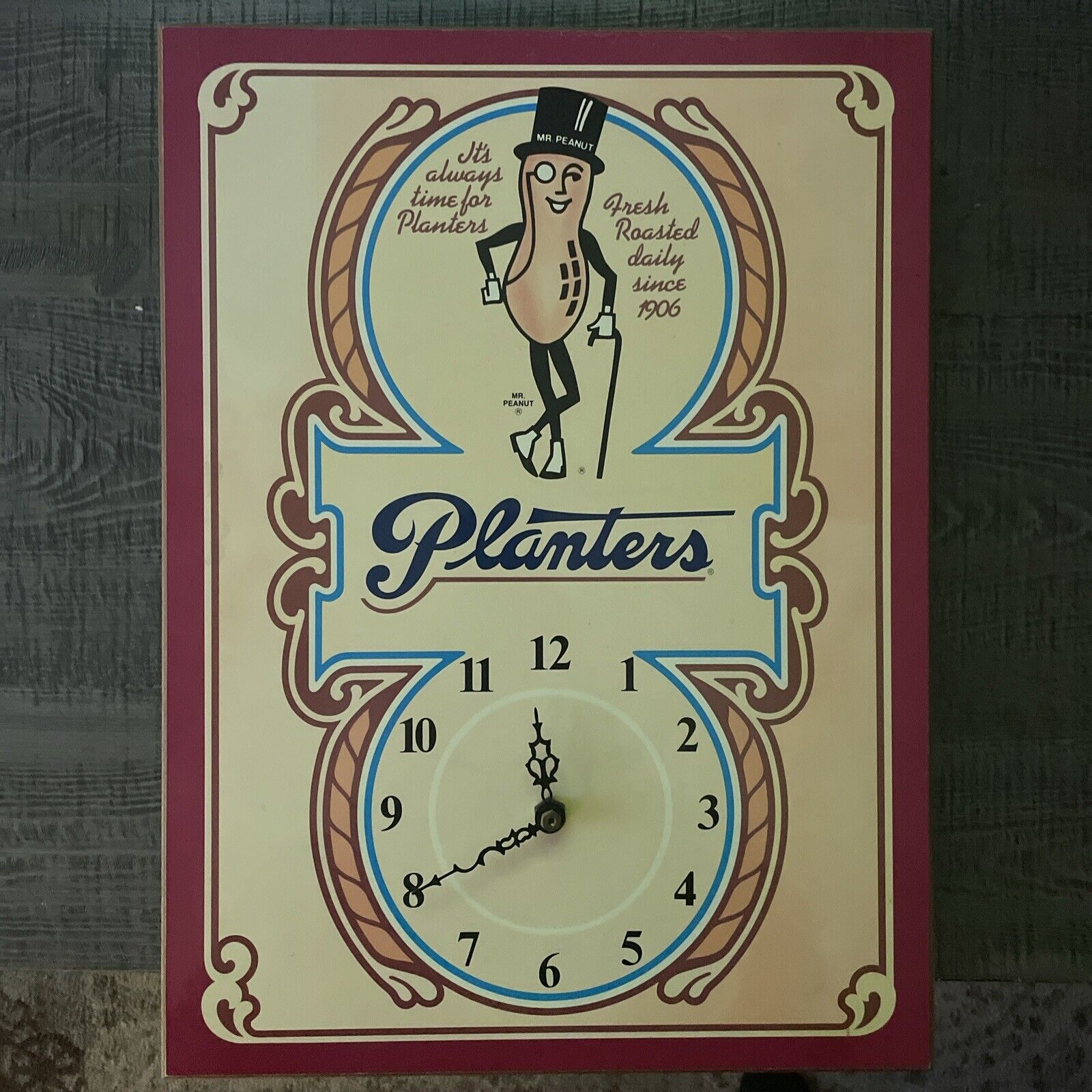 Mr. Peanut “It’s Always Time For Planters” Vintage Clock