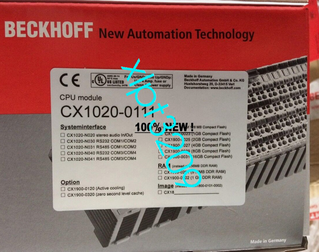 CX1020-0111 Beckhoff CPU module brand new FedEx or DHL