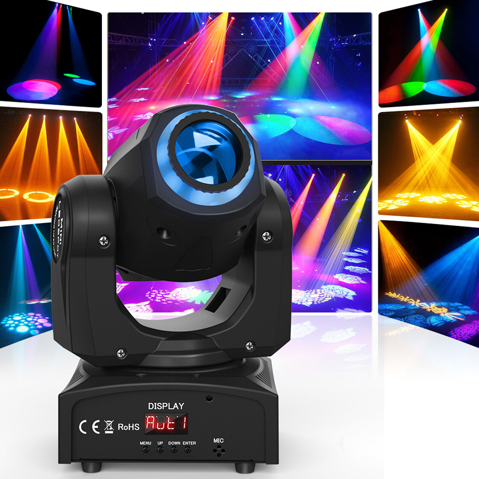 150W LED Moving Head Light RGBW Gobo Beam Stage Spot Lighting DJ Disco Show DMX