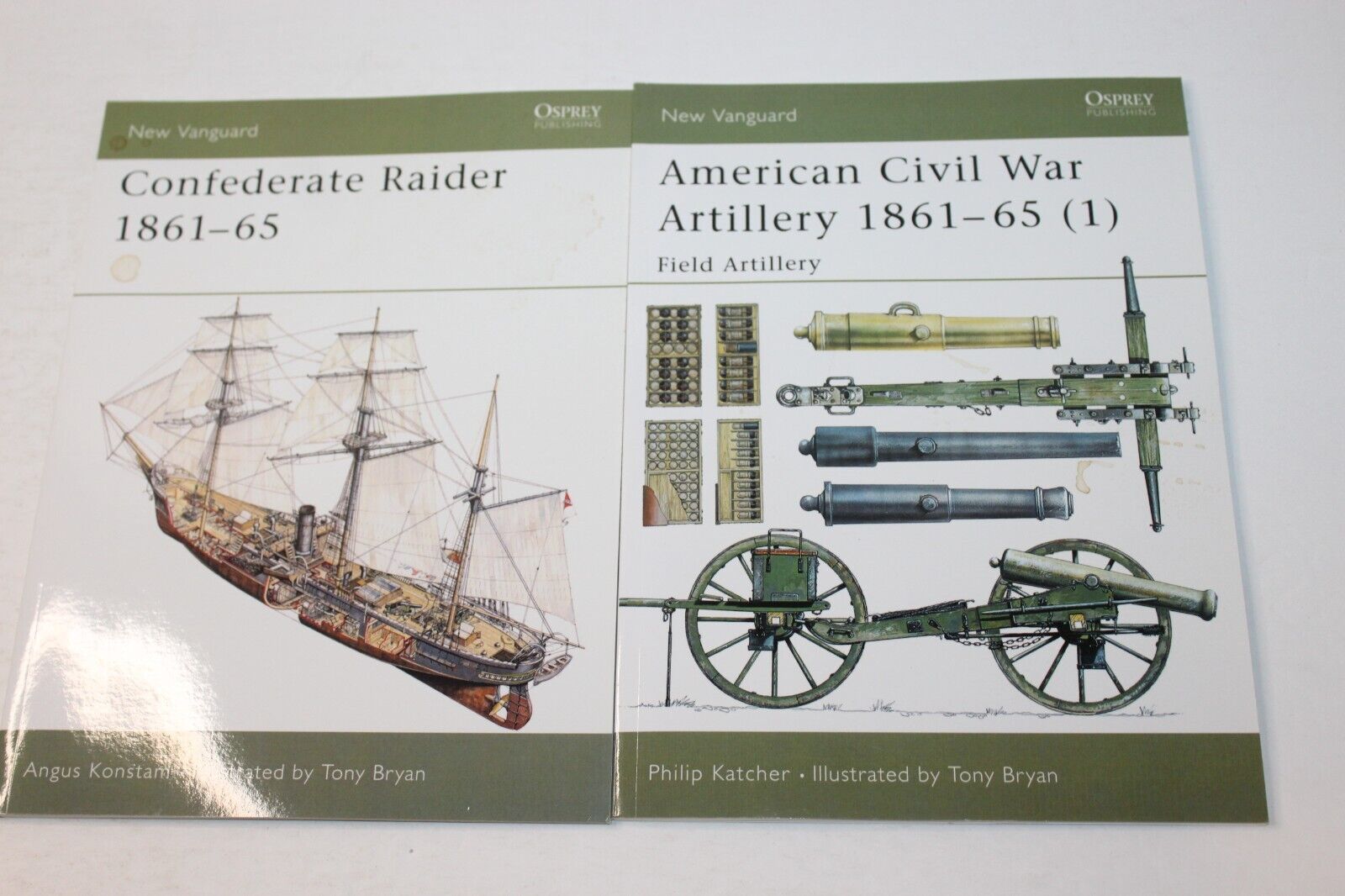 Lot 2 American Civil War Artillery 1861–65 & Confederate Raider 1861-65 New Vang