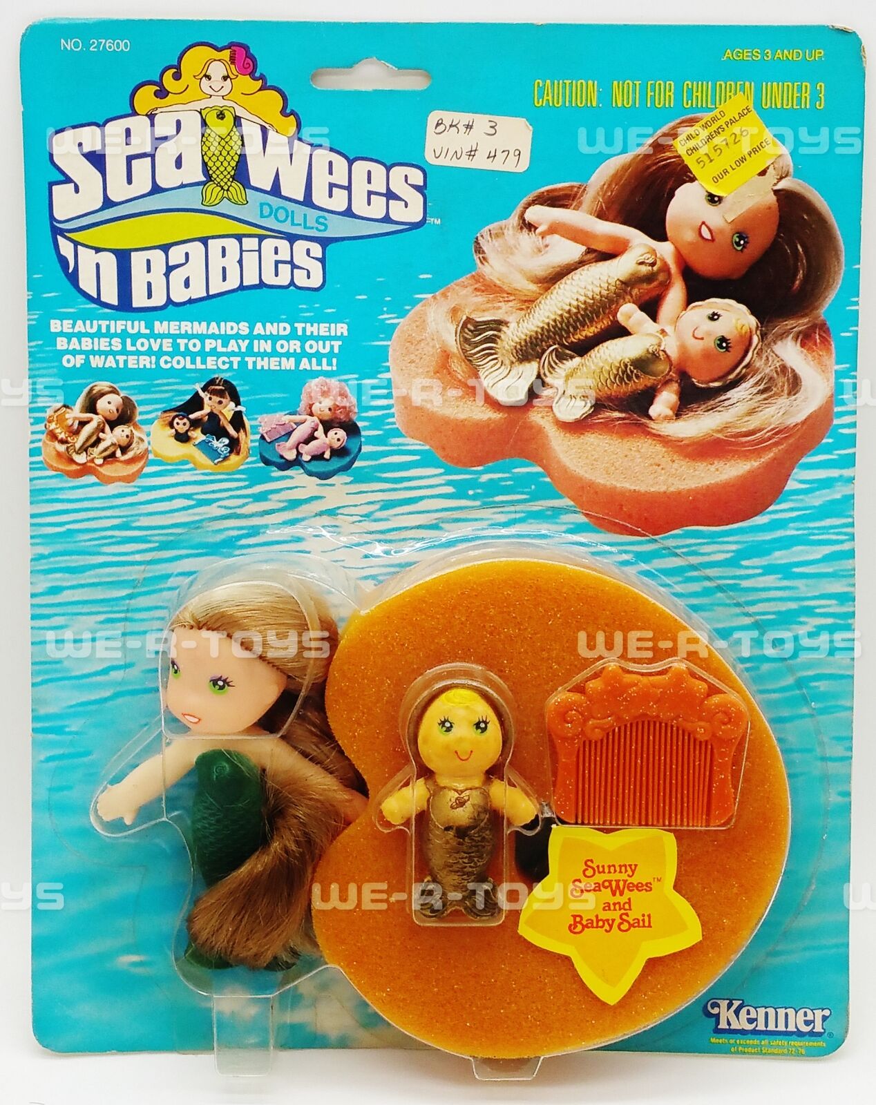 Sea-Wees \'N Babies Sunny and Baby Sail Dolls Kenner 1980 No 27600 NRFP