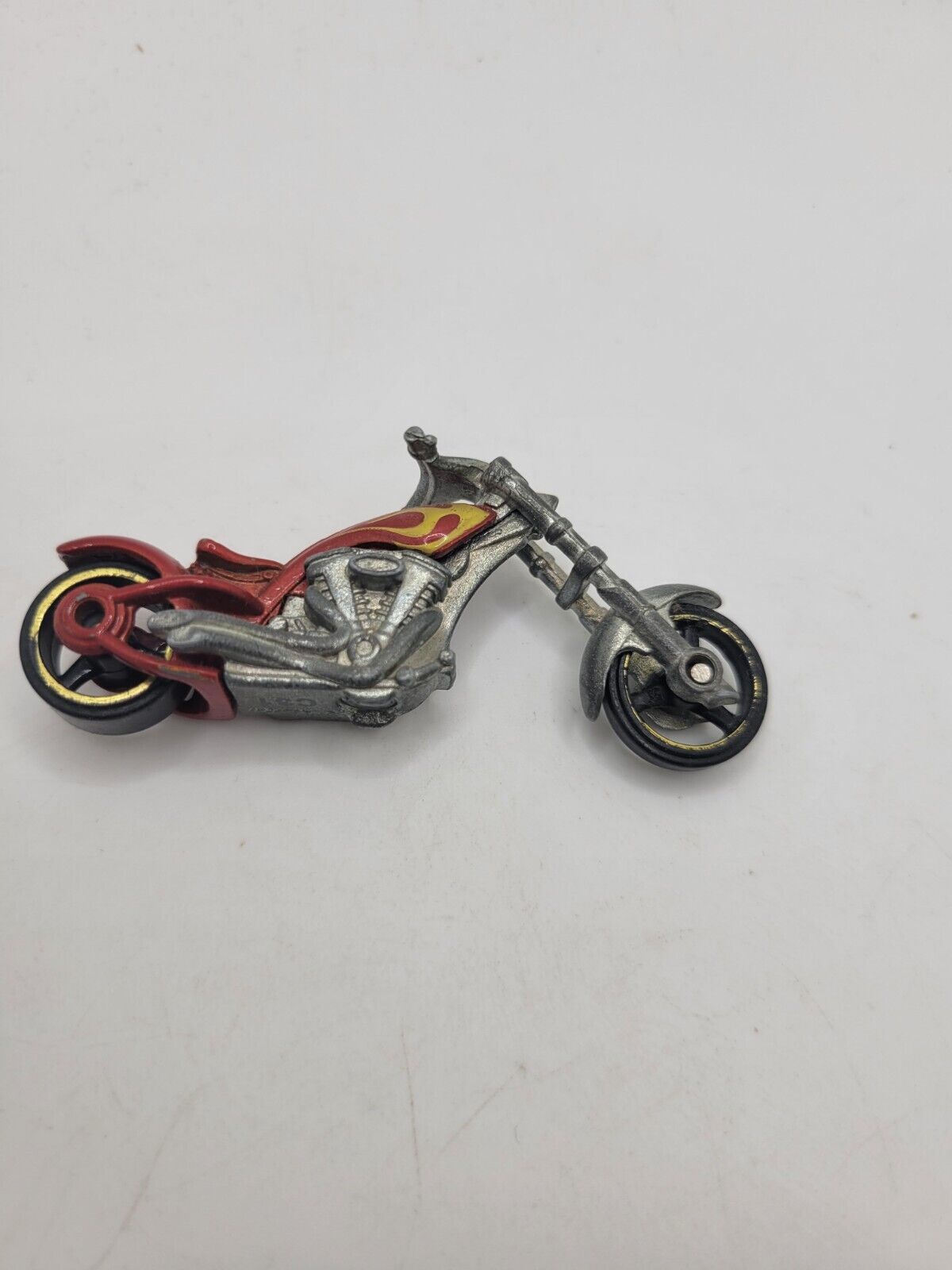 Vintage die-cast chopper motorcycle toy Mattel 