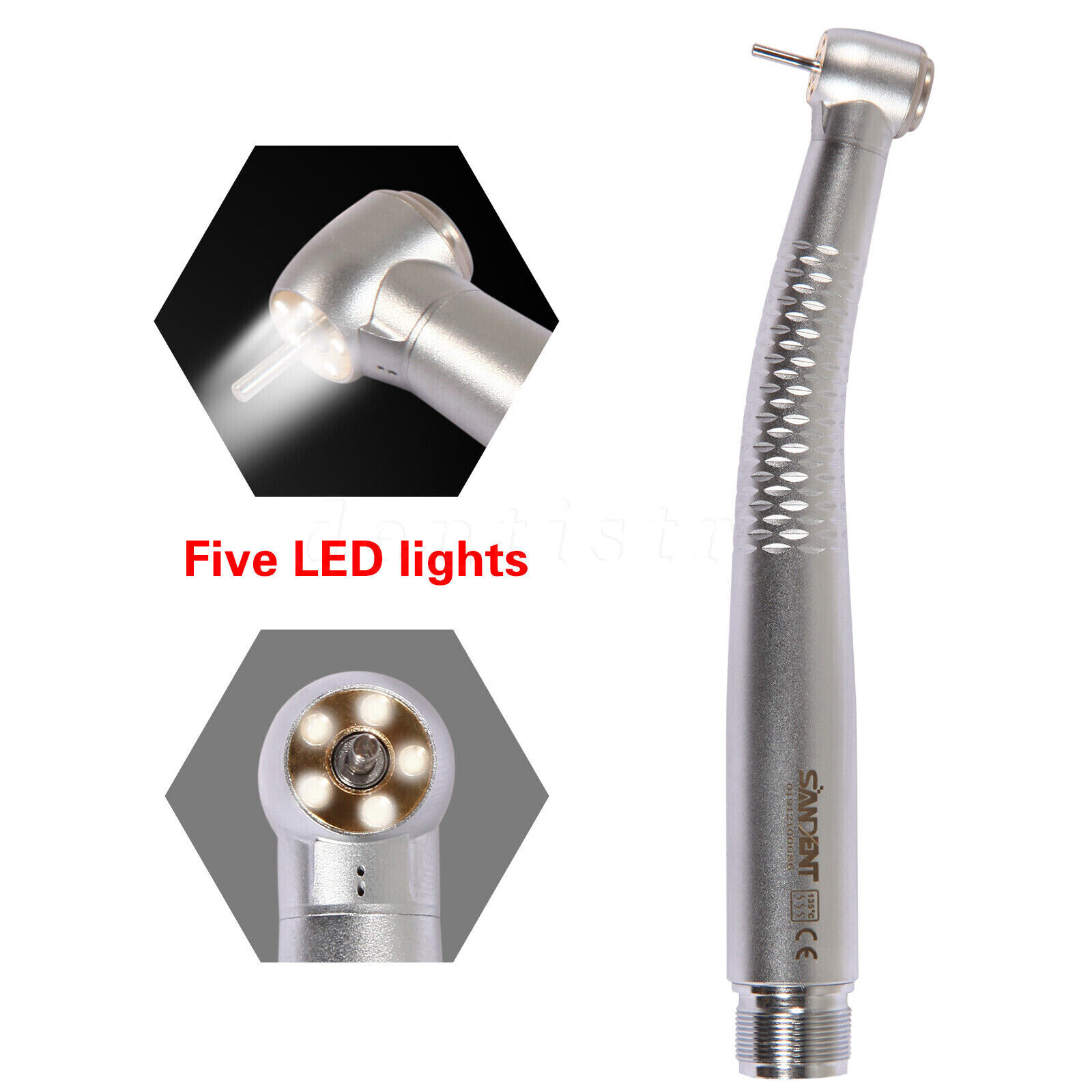 NSK Style Dental LED E-generator High Speed Handpiece 5*Bulb Fiber Optic OEM