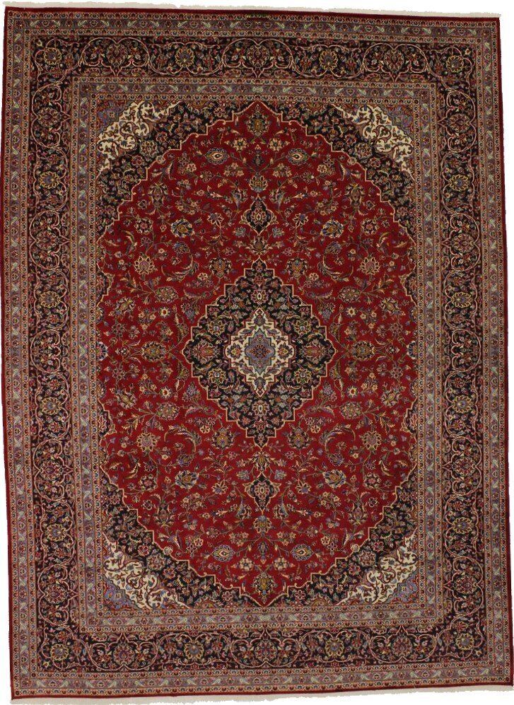 Vintage Traditional Signed 10X13 Floral Handmade Wool Oriental Area Rug Carpet