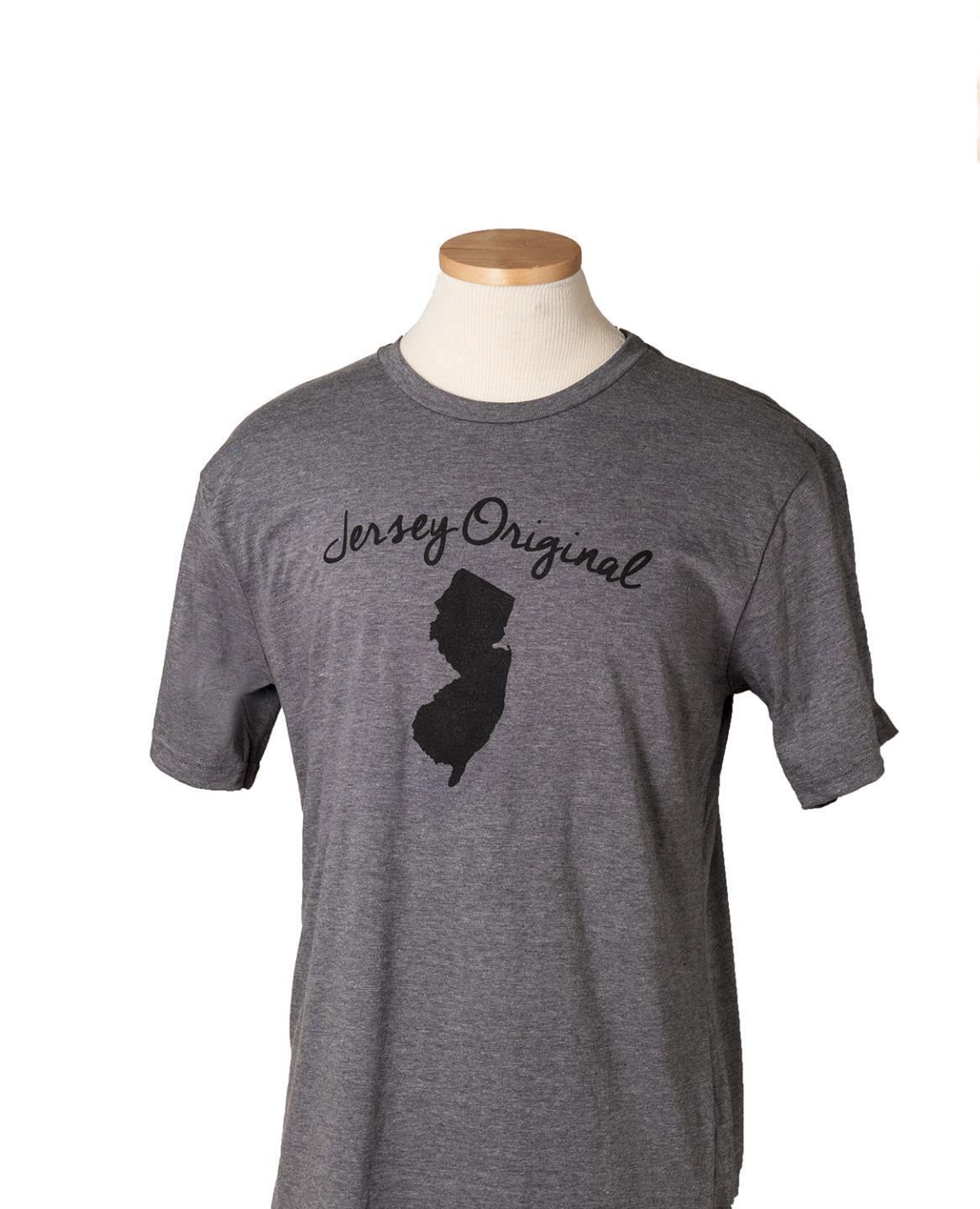 New Jersey Original NJ Garden State Outline USA Made Street OPS T-Shirt Gray