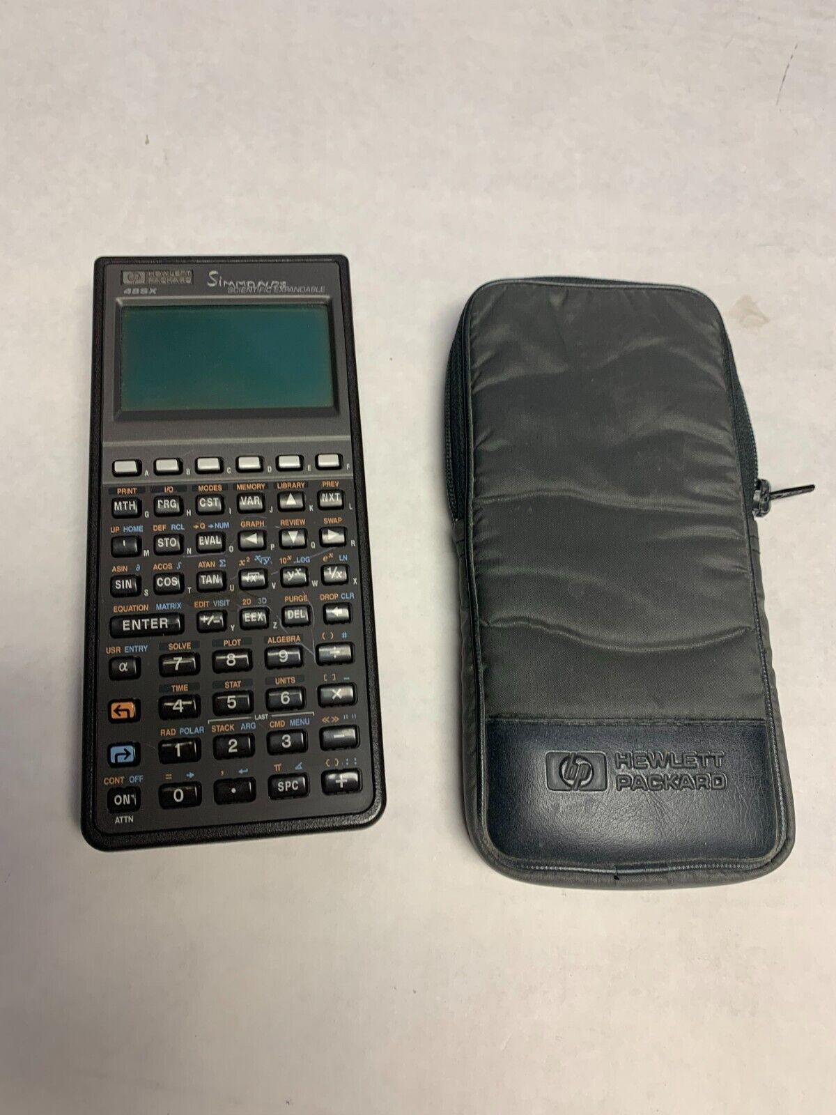 Vintage Hewlett Packard HP 48SX Calculator w/ Case