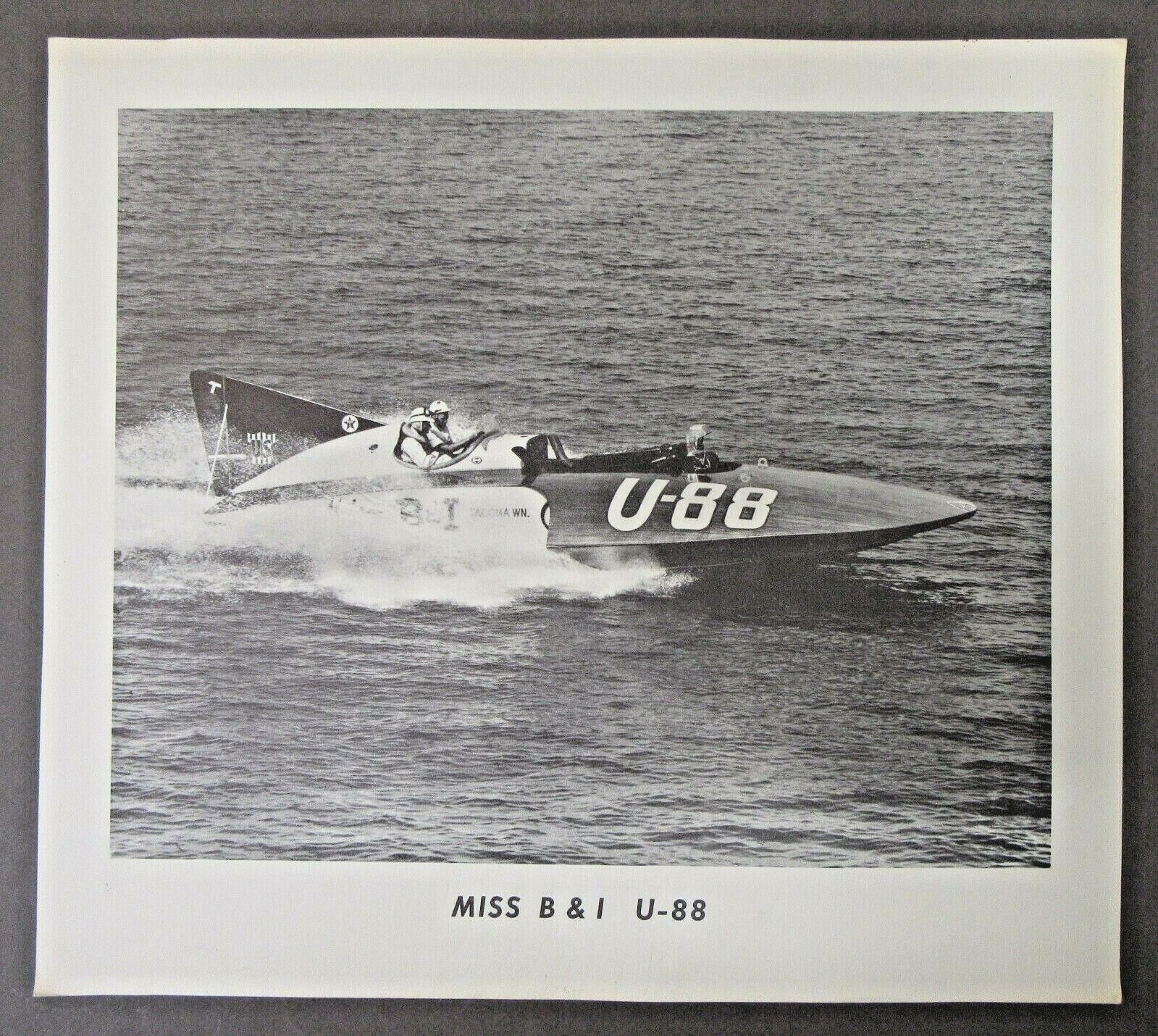 1957 Pictsweet photo MISS B & I U-88 Hydroplane Boat racing