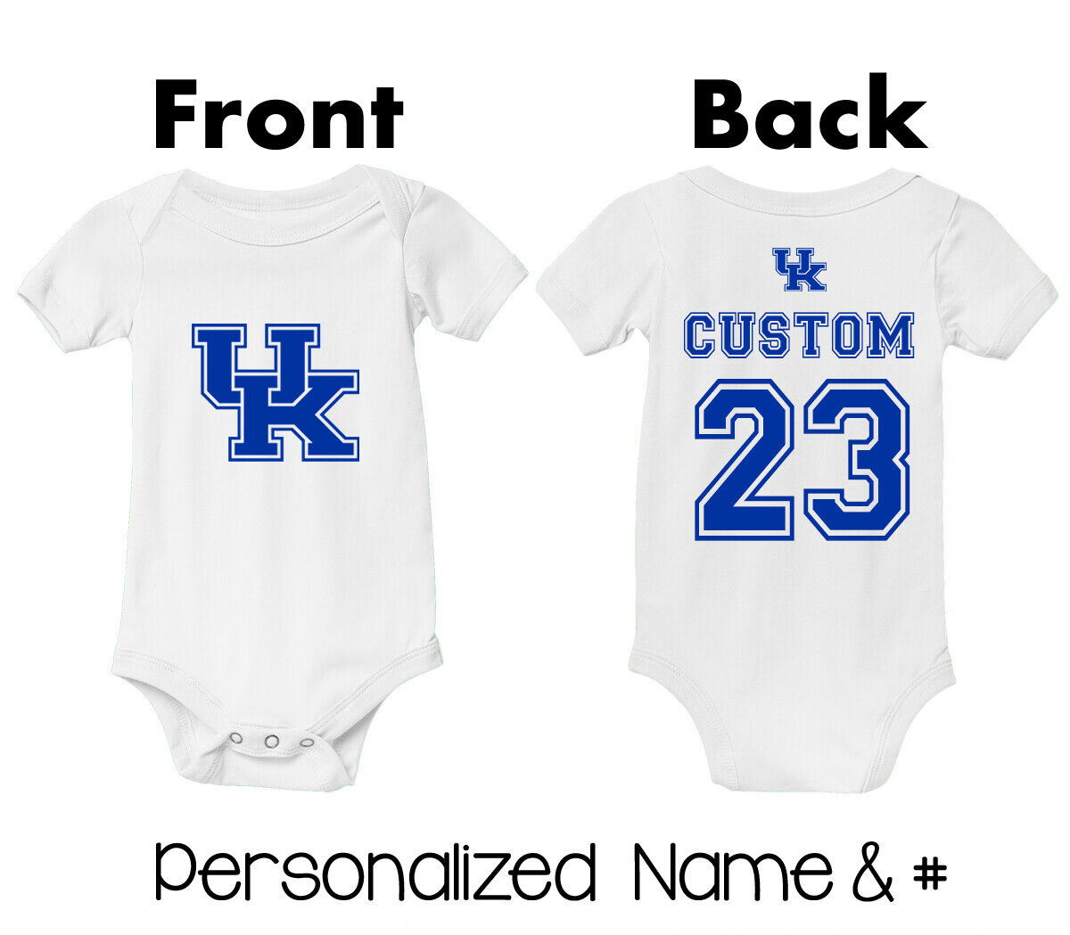 Personalized Kentucky Wildcats Baby Bodysuit UK Infant Alumni Gift Baby Shower
