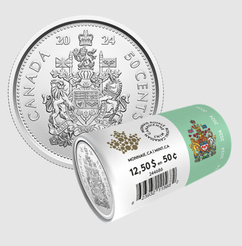 2024 CANADA King Charles III 50 cent roll special wrap Collector\'s edition