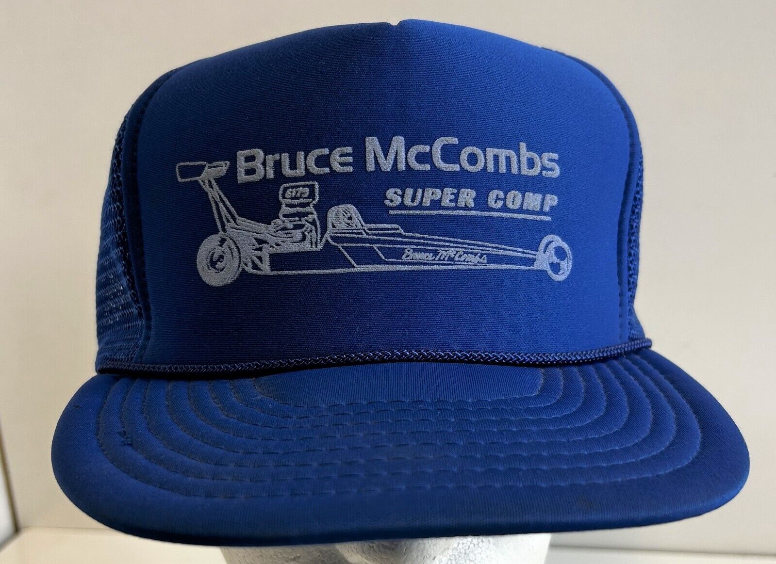 Vintage Bruce McCombs Super Comp Drag Race Cap Hat Snapback Slingshot Dragster