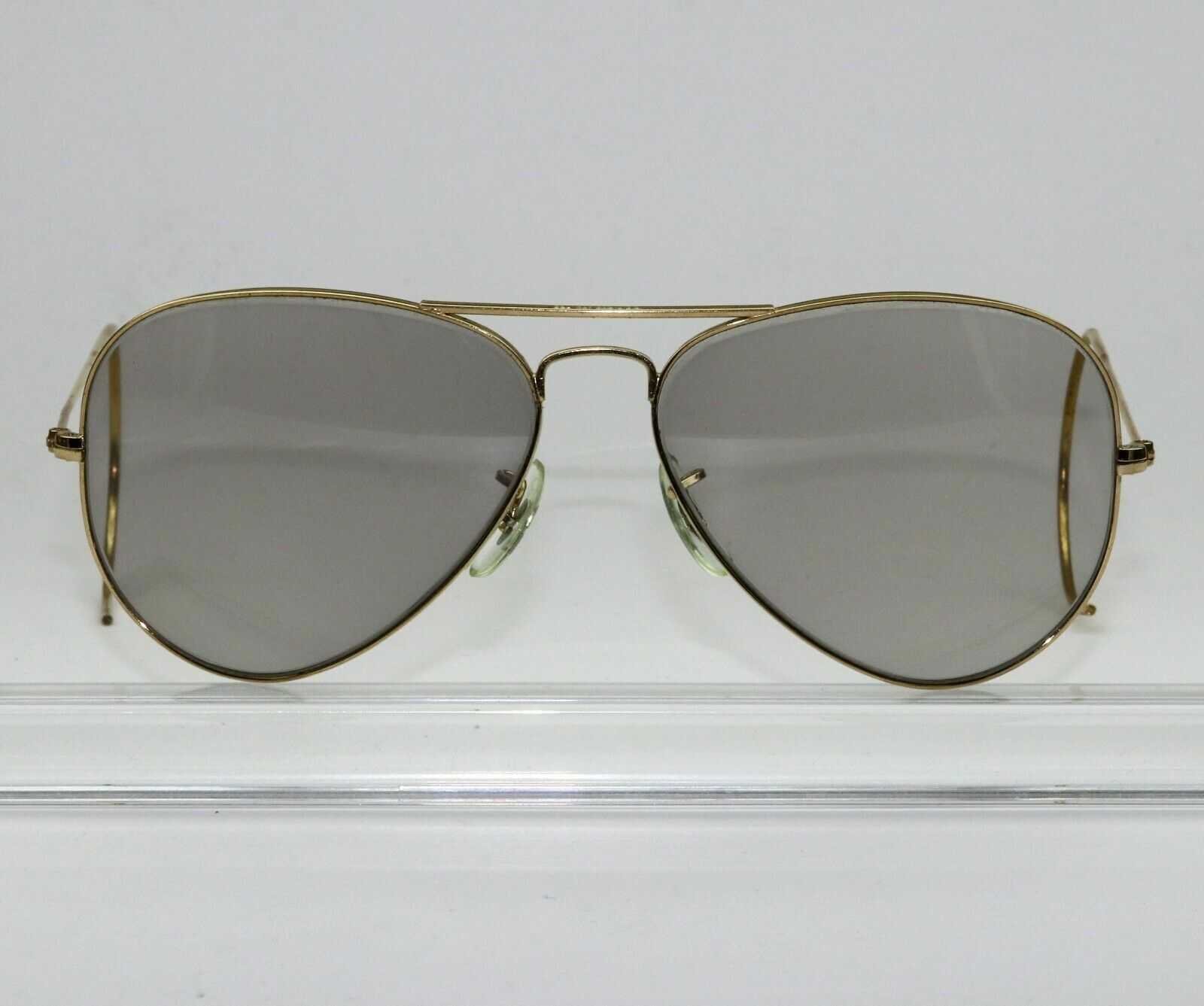 58mm VINTAGE B&L RAY BAN GEP GRAY CHANGEABLES WRAP-AROUNDS AVIATOR SUNGLASSES  