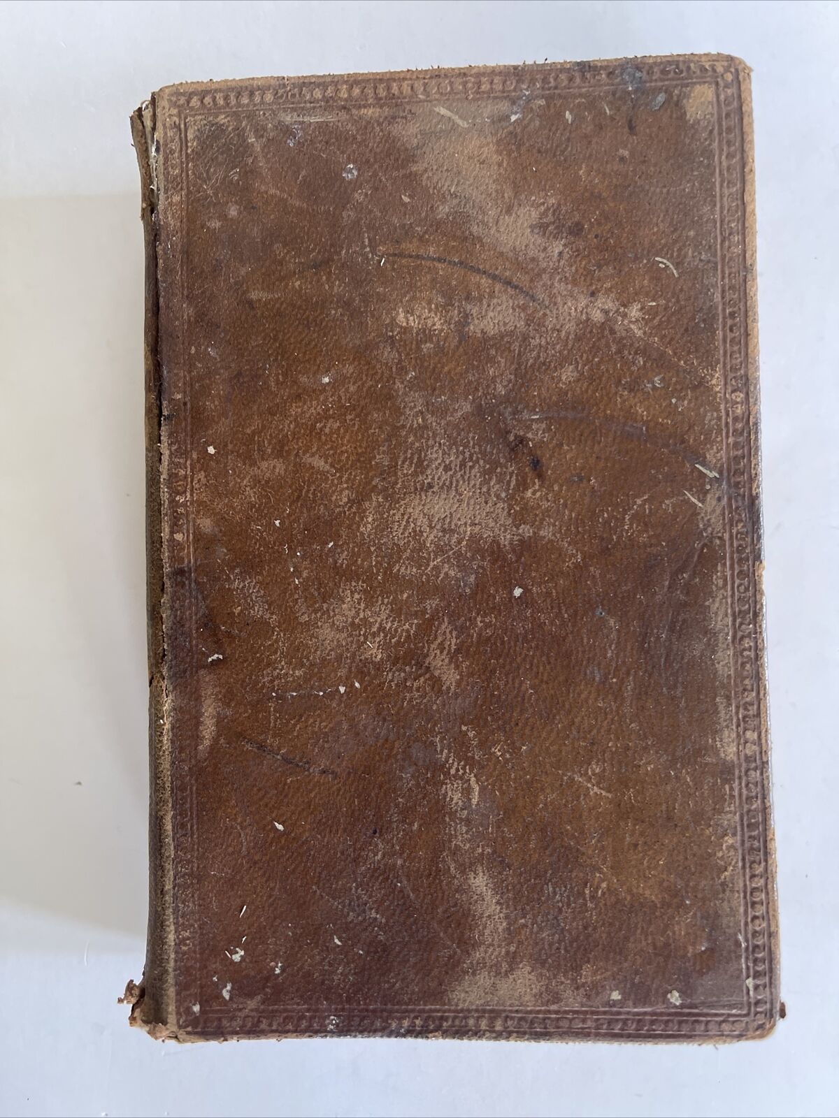 Antique 1871 Leather Prayer Spiritual Songs Baptist Hymn Book with Readings