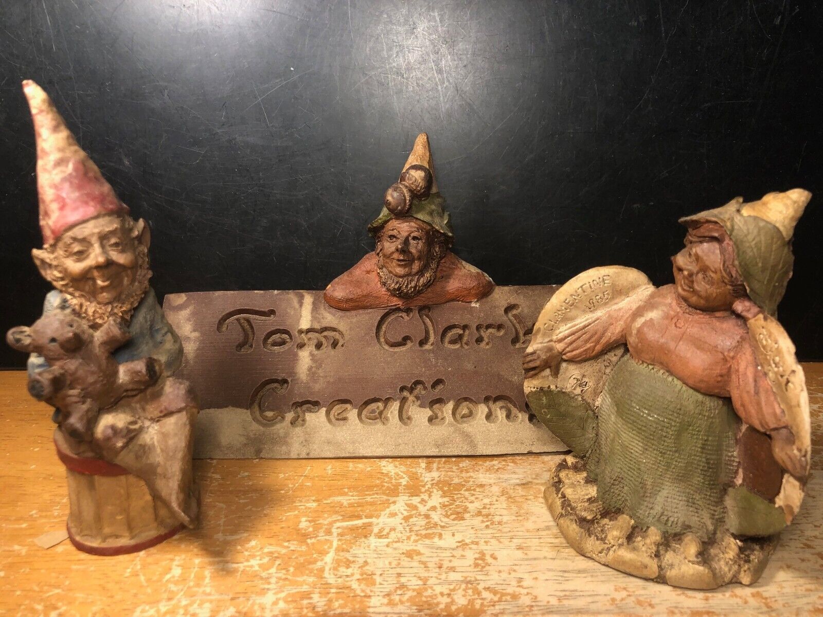 Vintage Tom Clark’s Creations Gnome 1980's Lot of 3