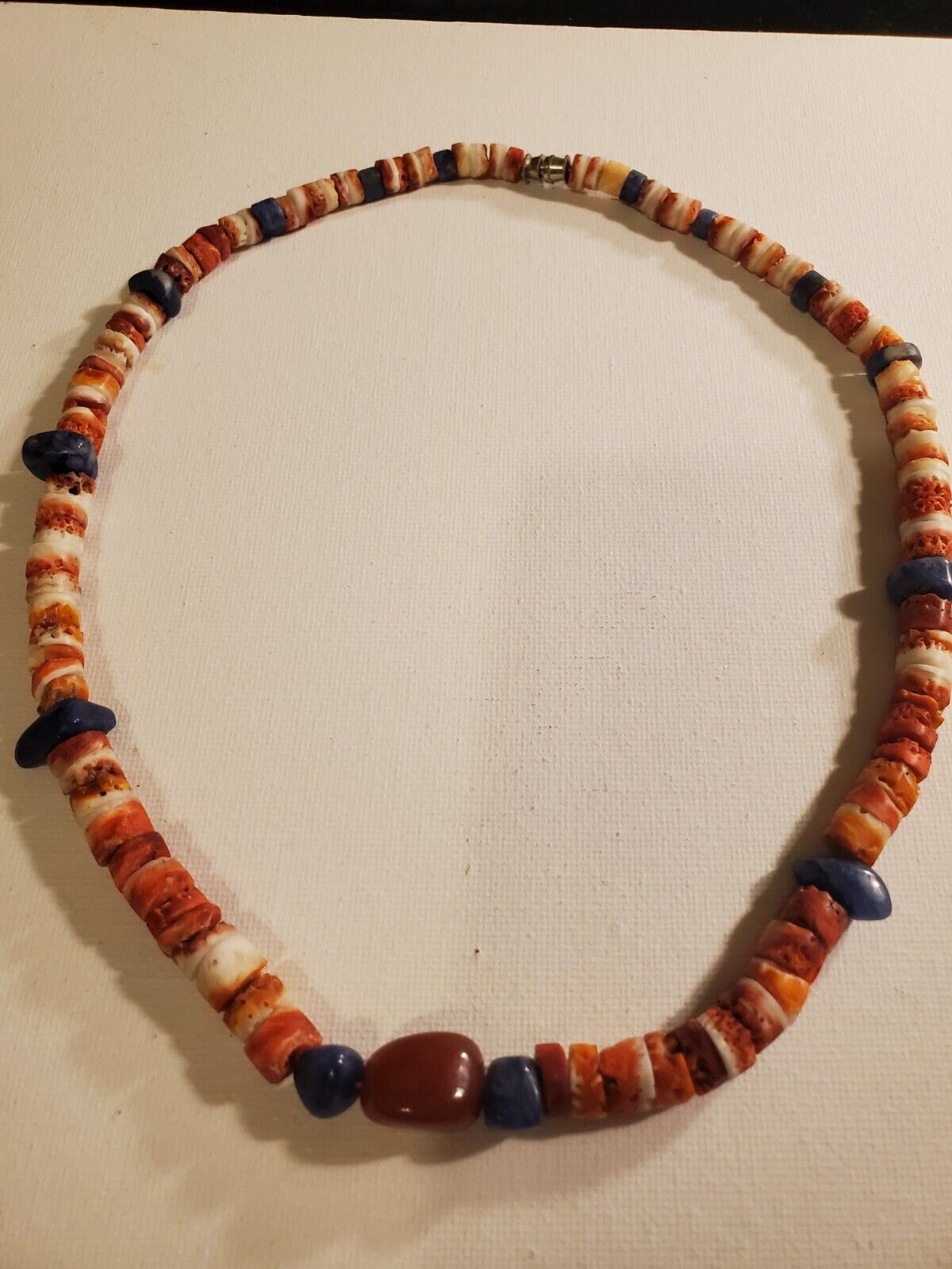Pre-Columbian Necklace Original Coast orande red shell plus colorful shells