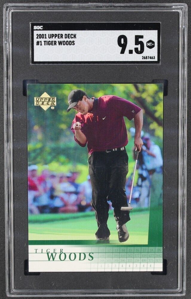 Tiger Woods Rookie Card 2001 Upper Deck #1 (SGC 9.5)