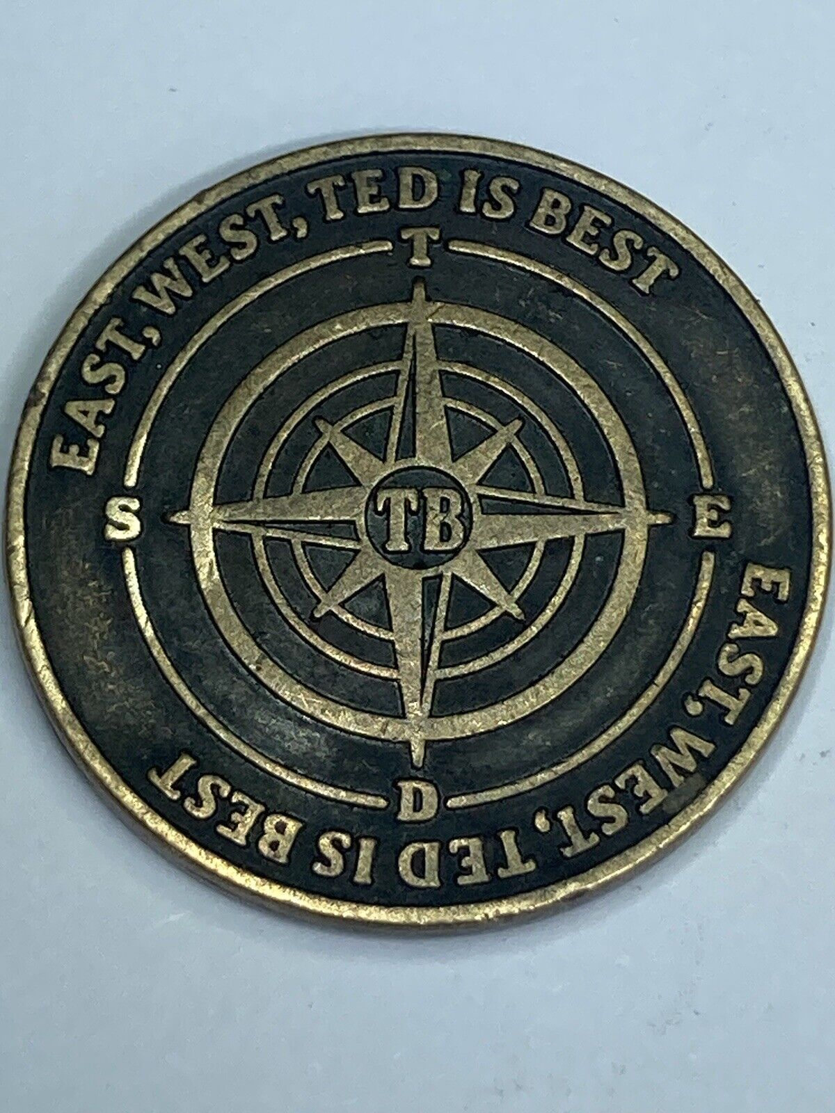 1988 token East West Ted is best Ted Baker London Clothing Company Compass coin