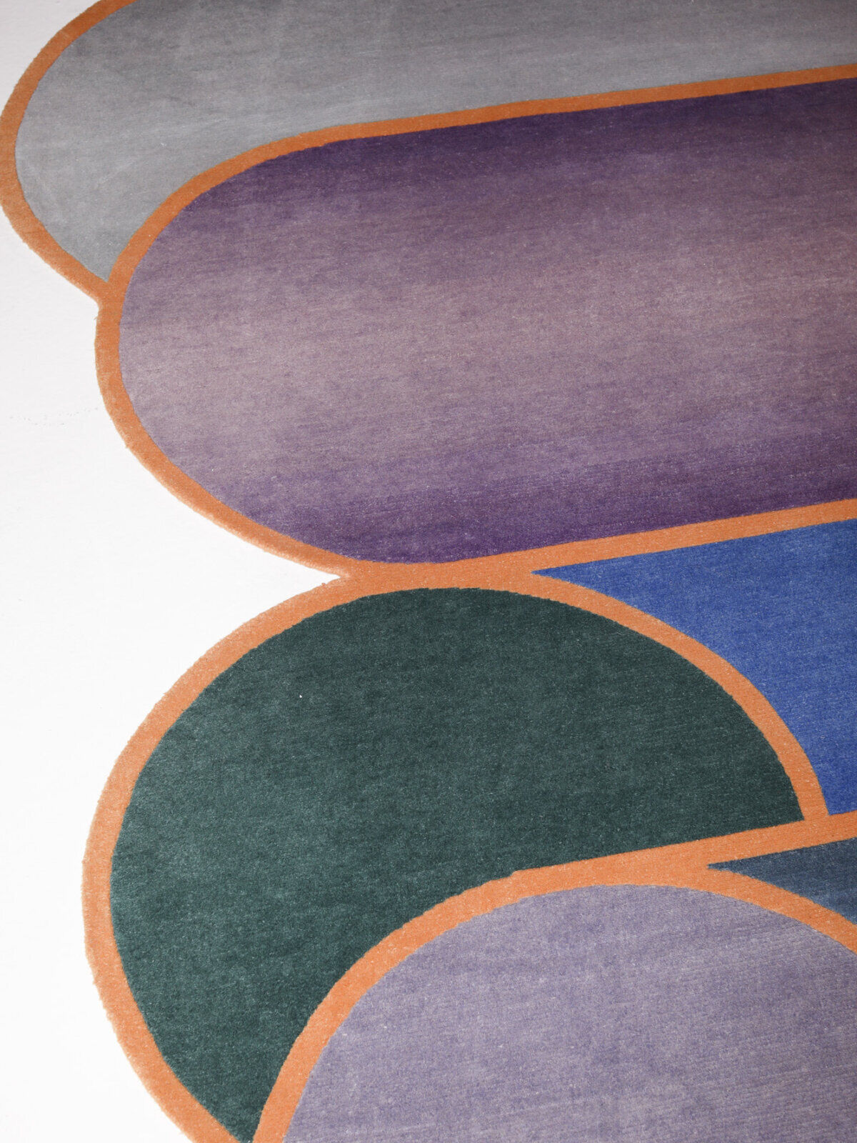 Multicolored Illusion Stripes & Shape for Living Room Bedroom Handmade Area Rug