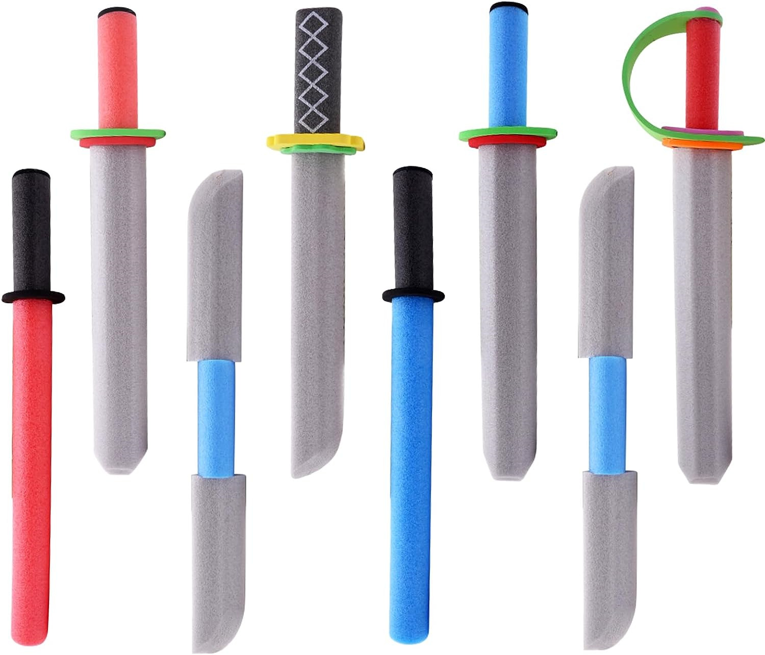 Toy Foam Swords for Kids Warrior Knight Weapon Pretend Play Toy Set for Boys ...