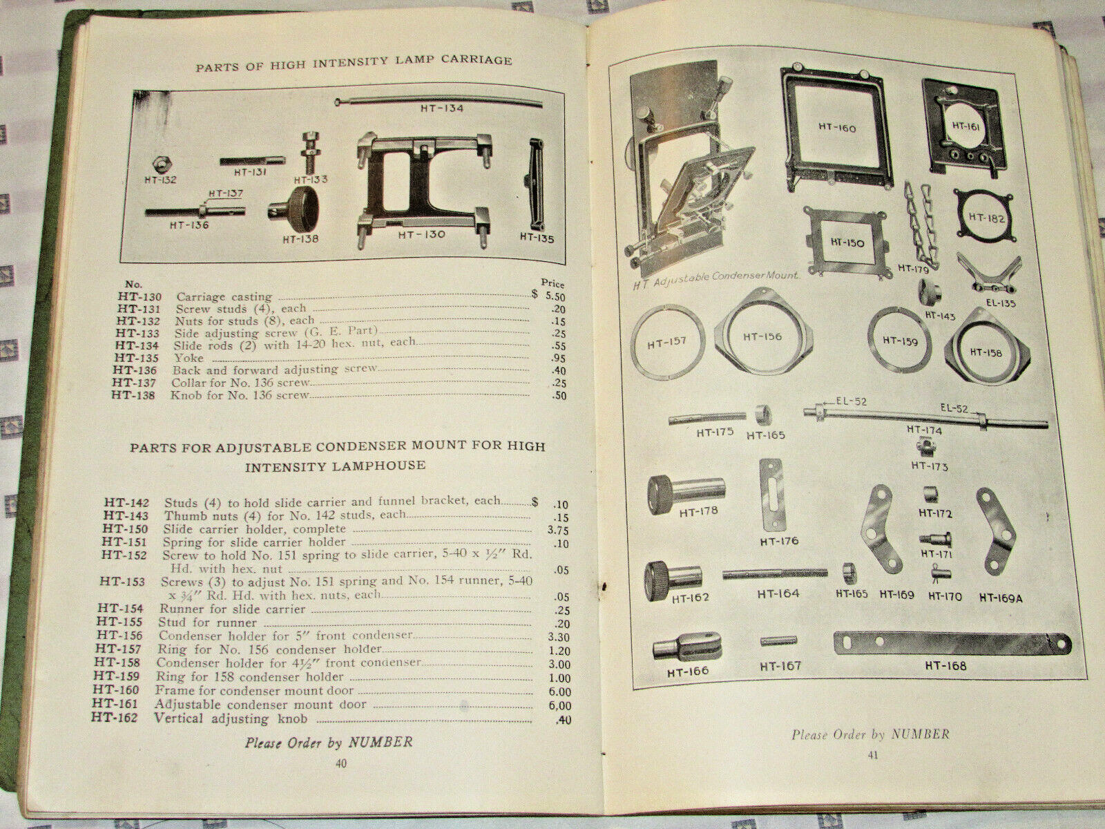 VTG 1929 POWER\'S PROJECTORS & ACCESSORIES PRICE LIST & PARTS BOOK ILLUSTRATED