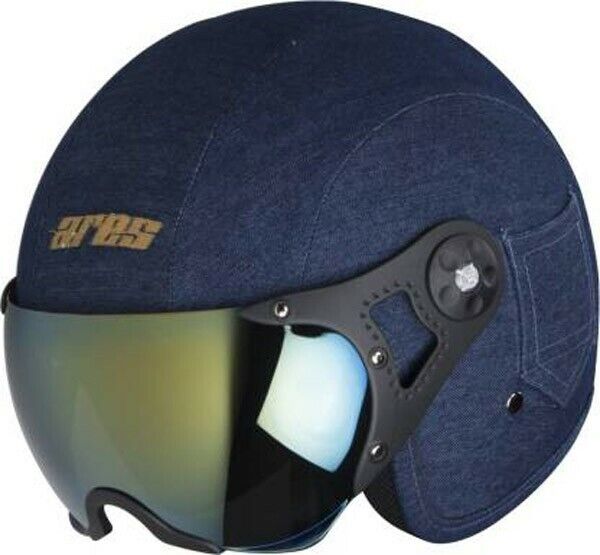 Ares A-5 Admiral With Gold Visor Open Face Helmet XL Size 620mm ECs