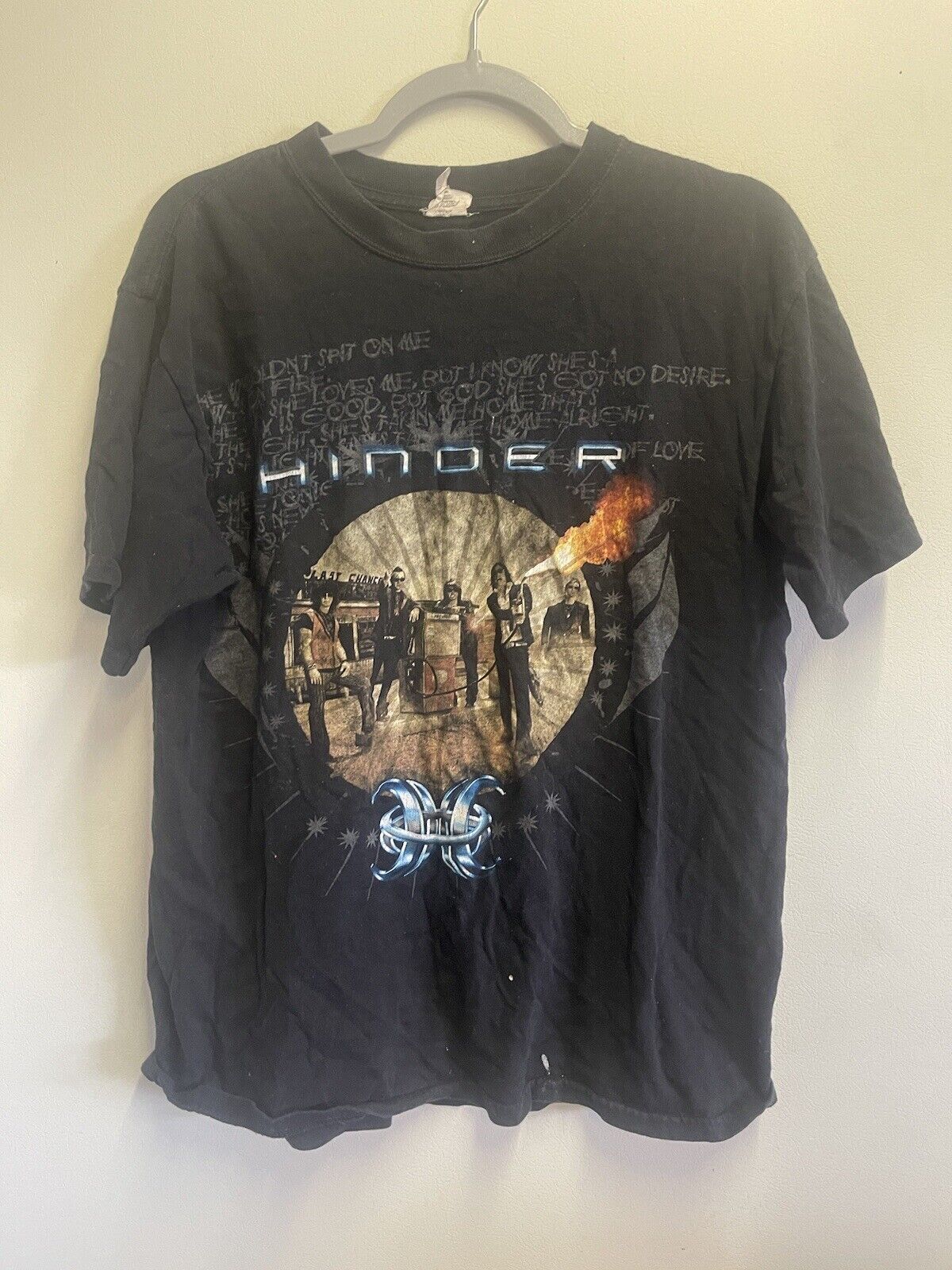 Rare Vintage 2000s Hinder North American Rock Concert Tour T-Shirt New NWOT