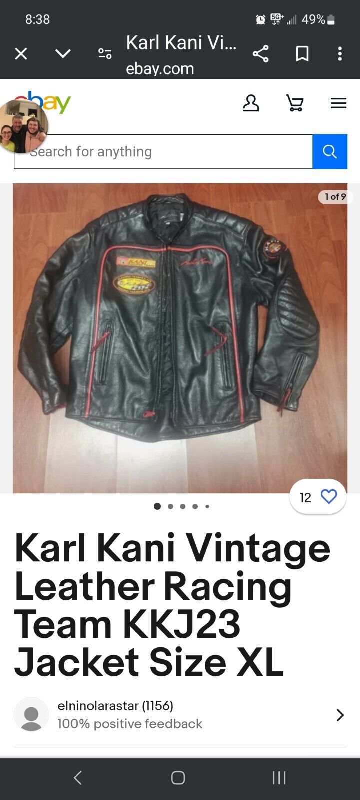 Karl Kani 23 Vintage 1989 Leather Racing Team KKJ23  jacket 6xl