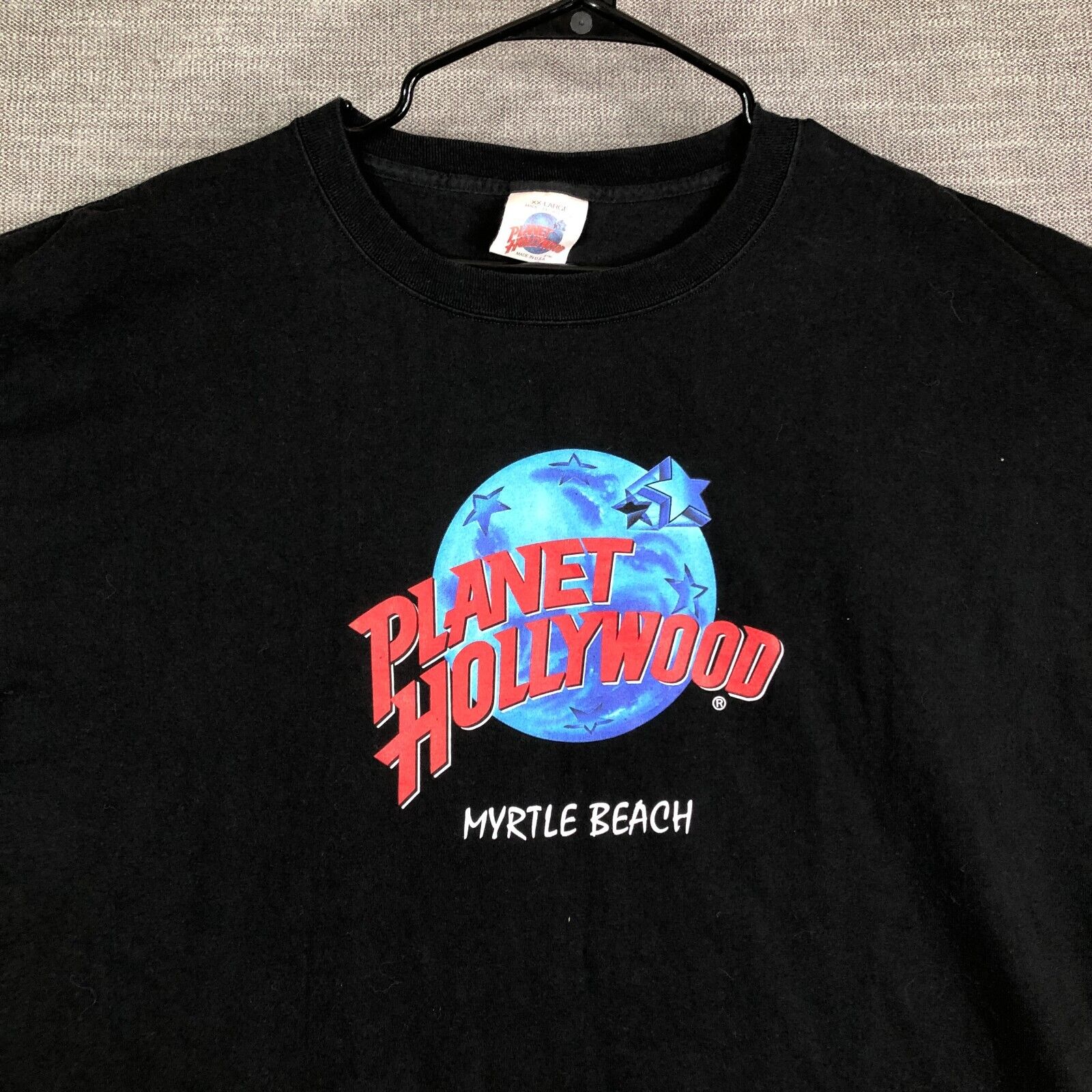 Vintage Planet Hollywood T Shirt Mens XXL Black USA Made 1991 90s Myrtle Beach