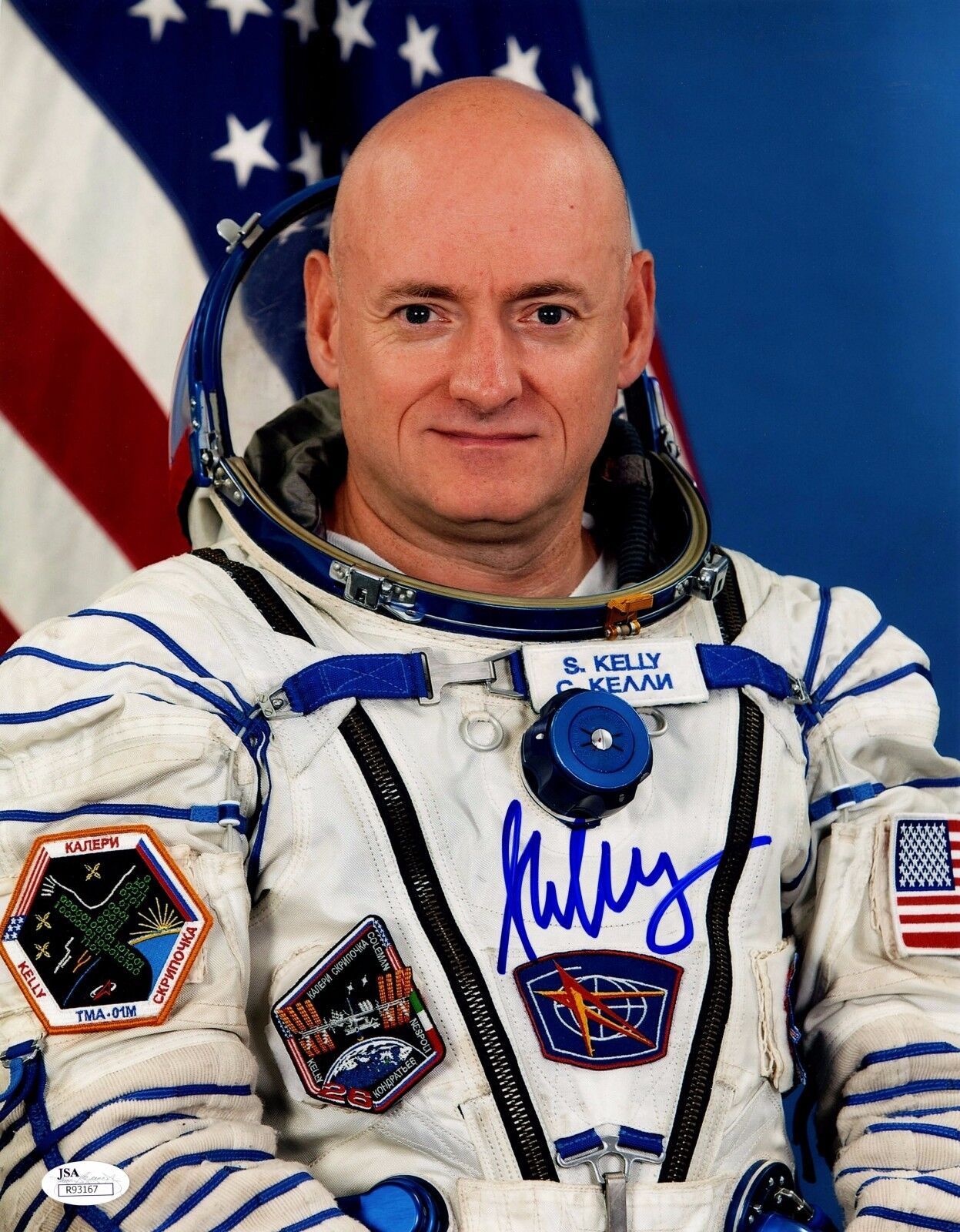 Scott Kelly Signed 11x14 Photo JSA COA Autograph Astronaut NASA Navy Captain USA