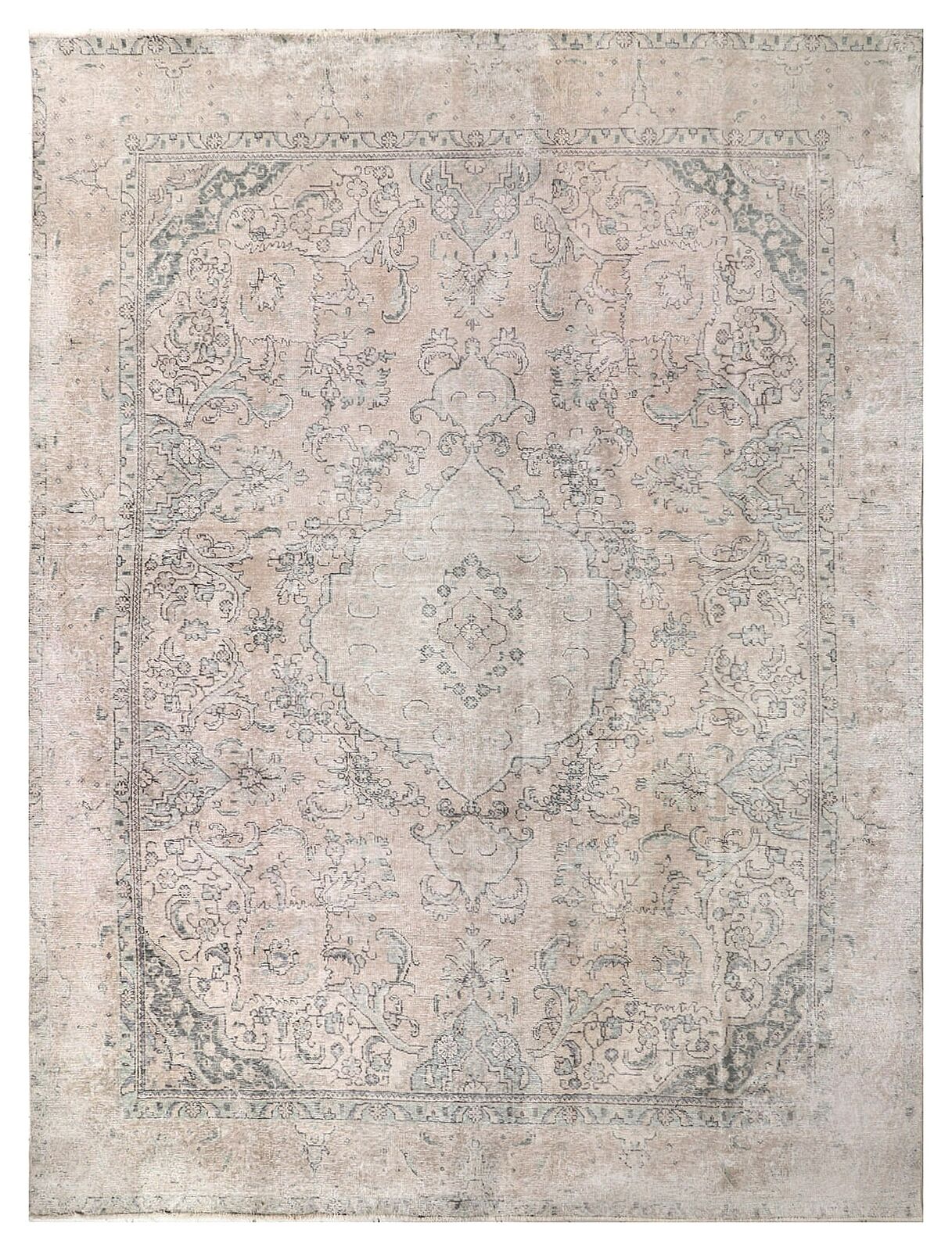 9\' x 13\'  Vintage Hand-knotted Rug t Gray Pre-Owned PK31