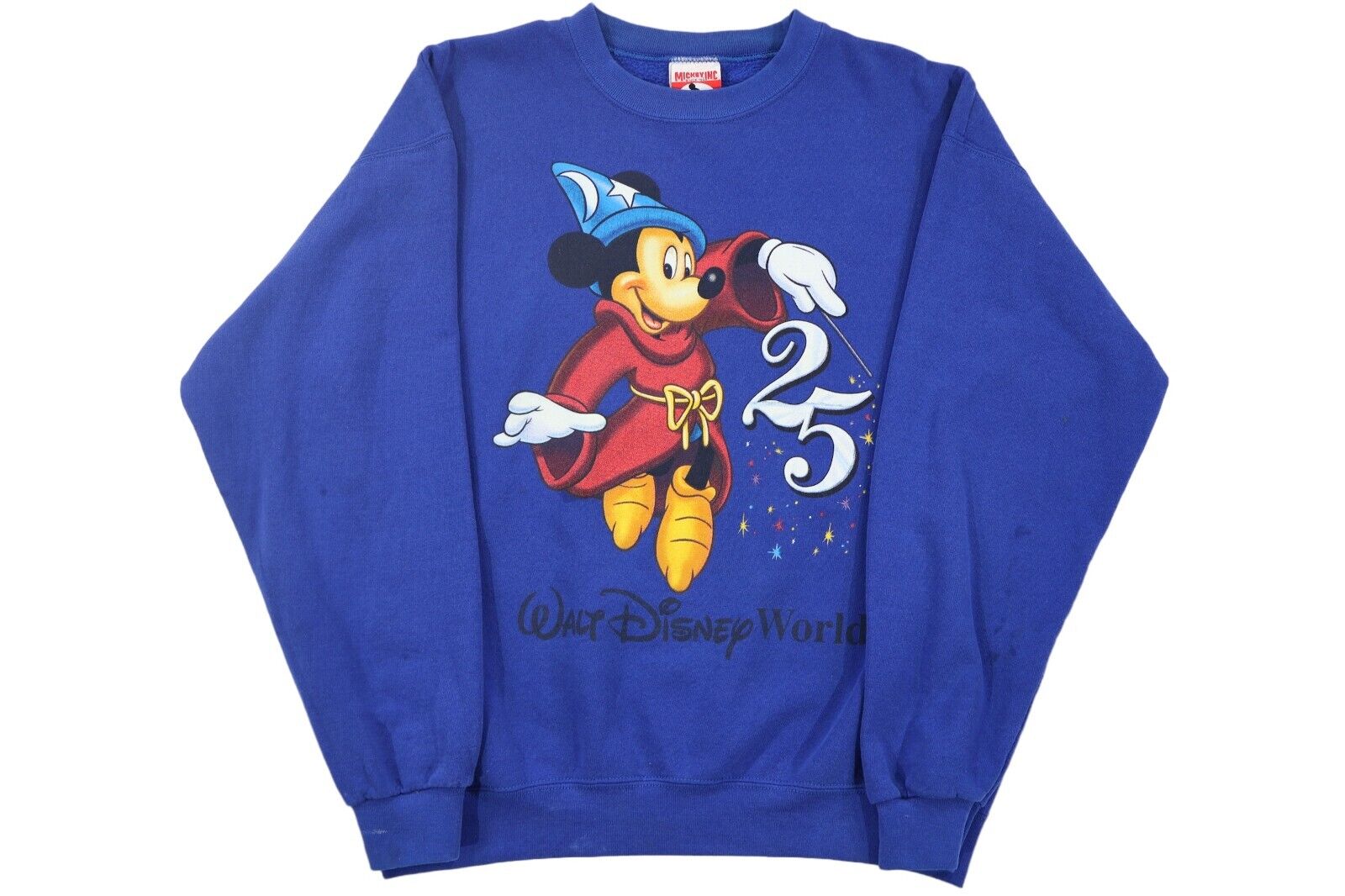 VINTAGE Mickey Inc Mens Blue Long Sleeve Crew Neck Pullover Sweatshirt Size 22