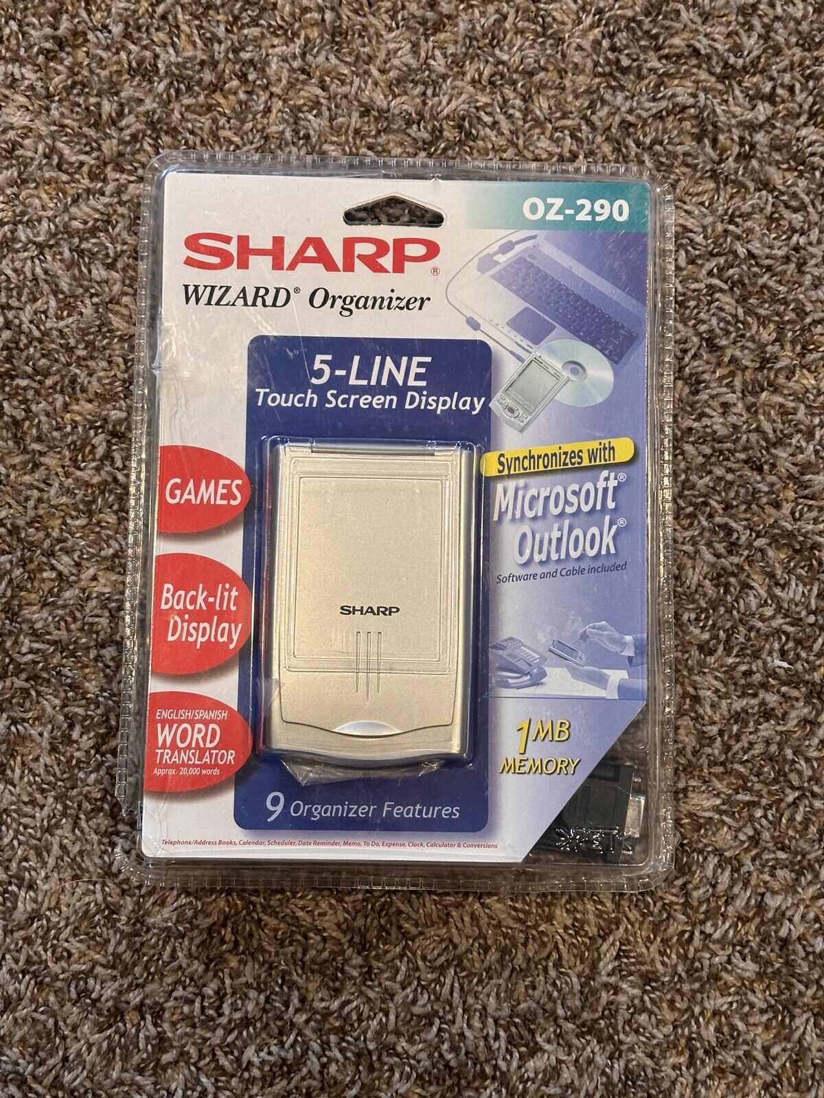 Sharp Wizard Organizer OZ-290 Vintage Brand New In Package  (opened)