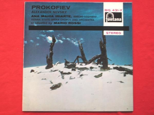 Mario Rossi Prokofiev LP Fontana BIG431Y EX/EX 1960s stereo, with Vienna State O