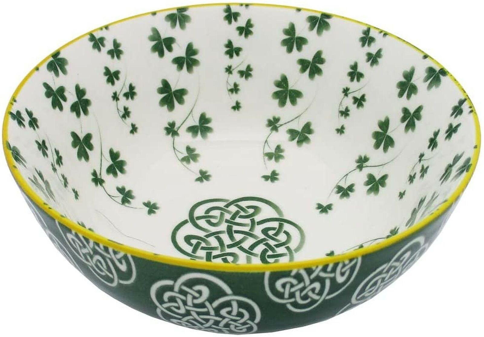 Kitchen Bowl Celtic Knot Green Shamrock Bone China Traditional Irish 5.5 in