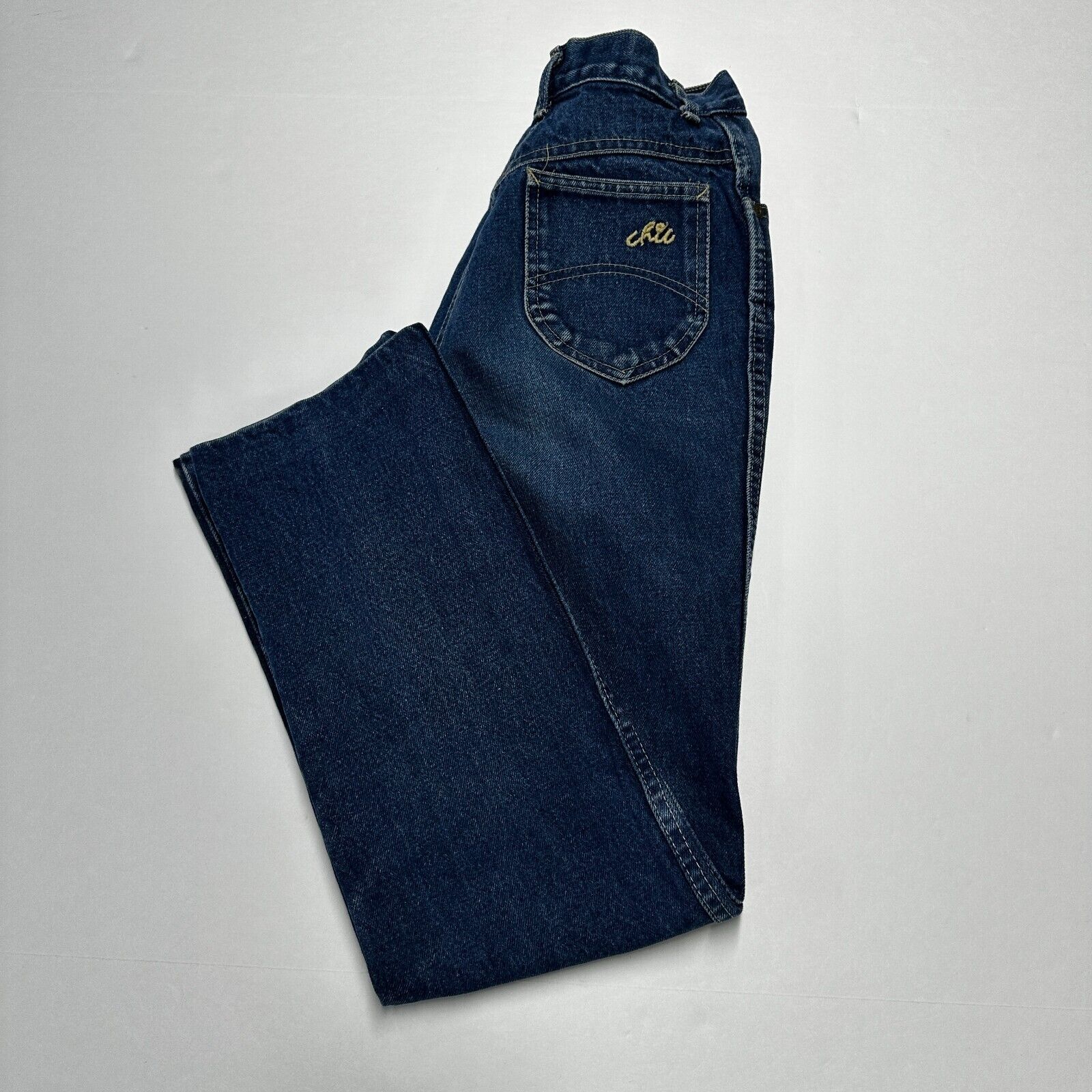 VTG Chic Womens Denim Blue Jeans Sz 8/9 High Rise Straight Leg Pants 26x28