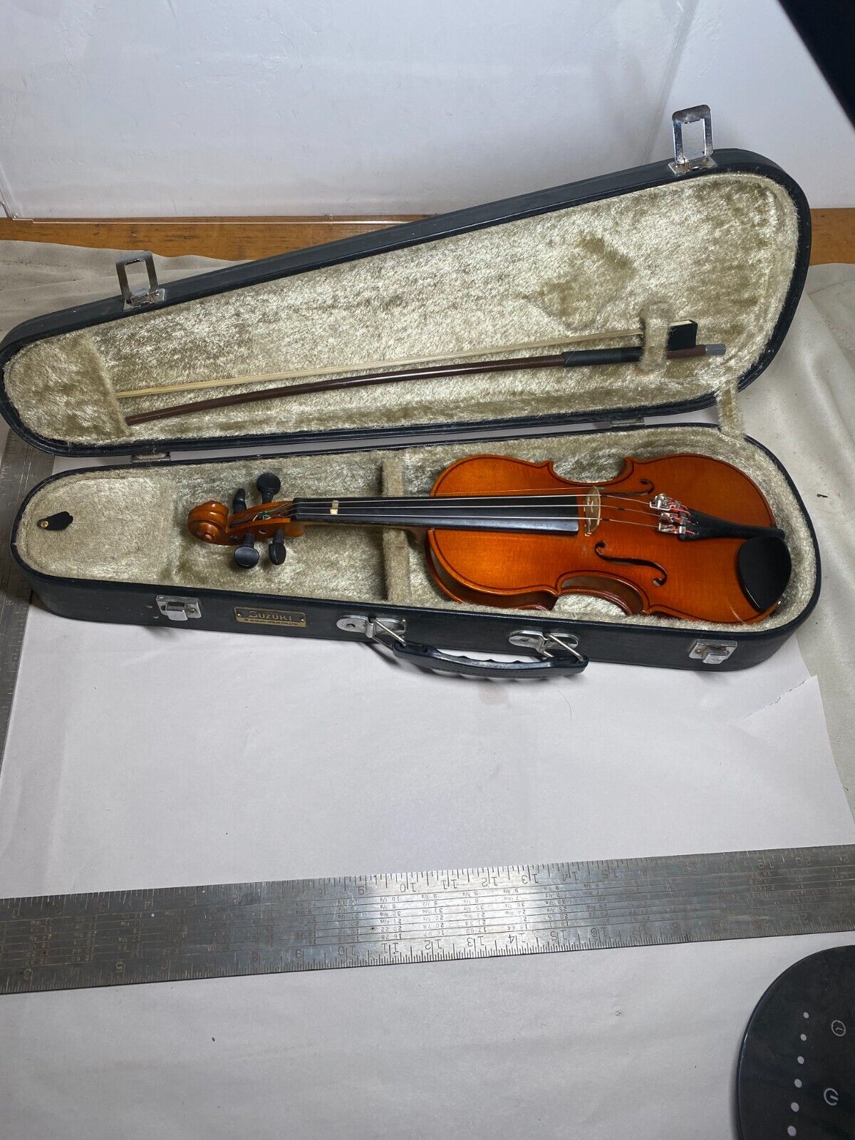 Rare Vintage KISO SUZUKI Violin No.7 Size 1/8 Made In Japan 1984 W/ case and Bow