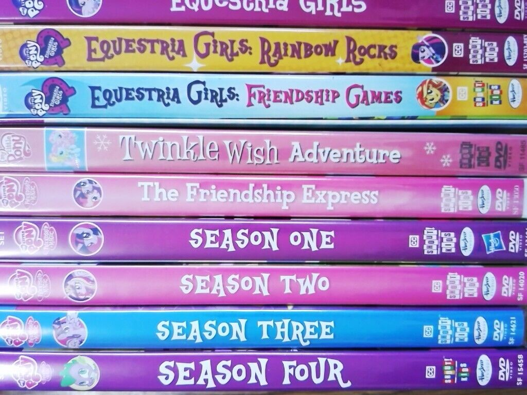 My Little Pony & Equestria Girls Big Lot DVDs: TV Seasons 1 2 3 4 and 4 Movies