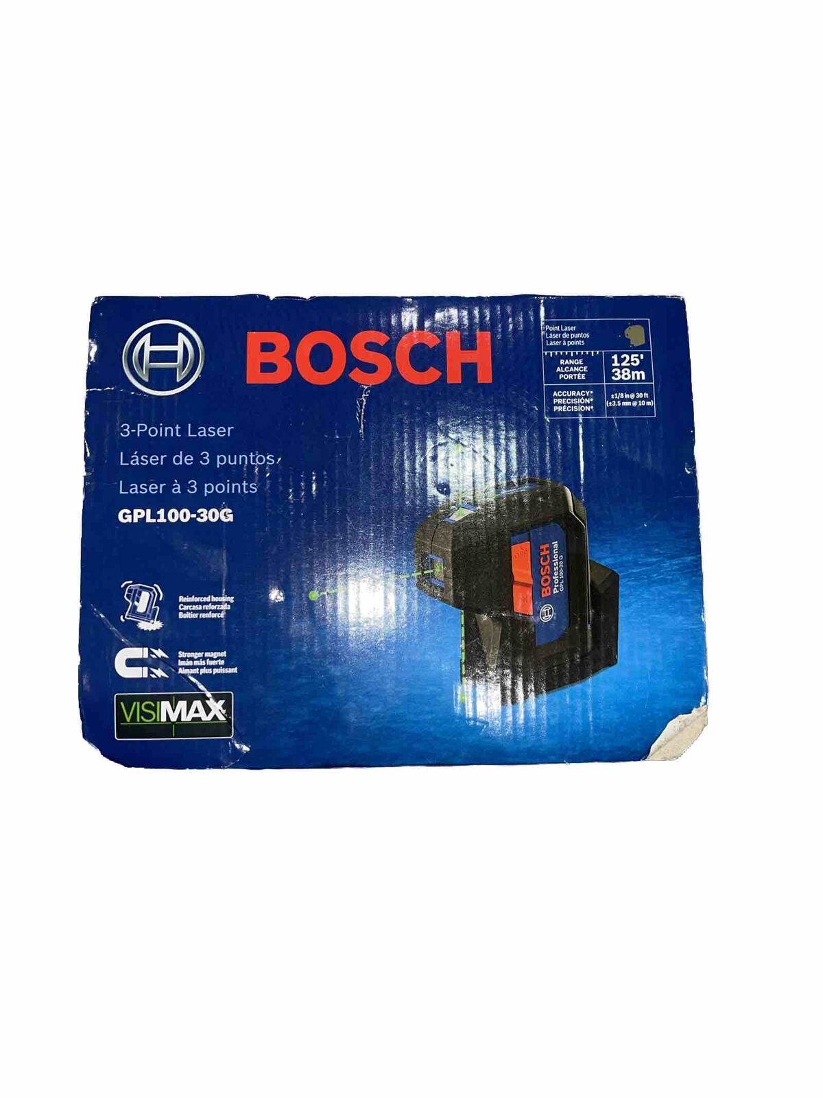 Bosch GPL100-30G Cordless Self Leveling Laser 3 POINT 38M FRE FAST SHIPPING NEW